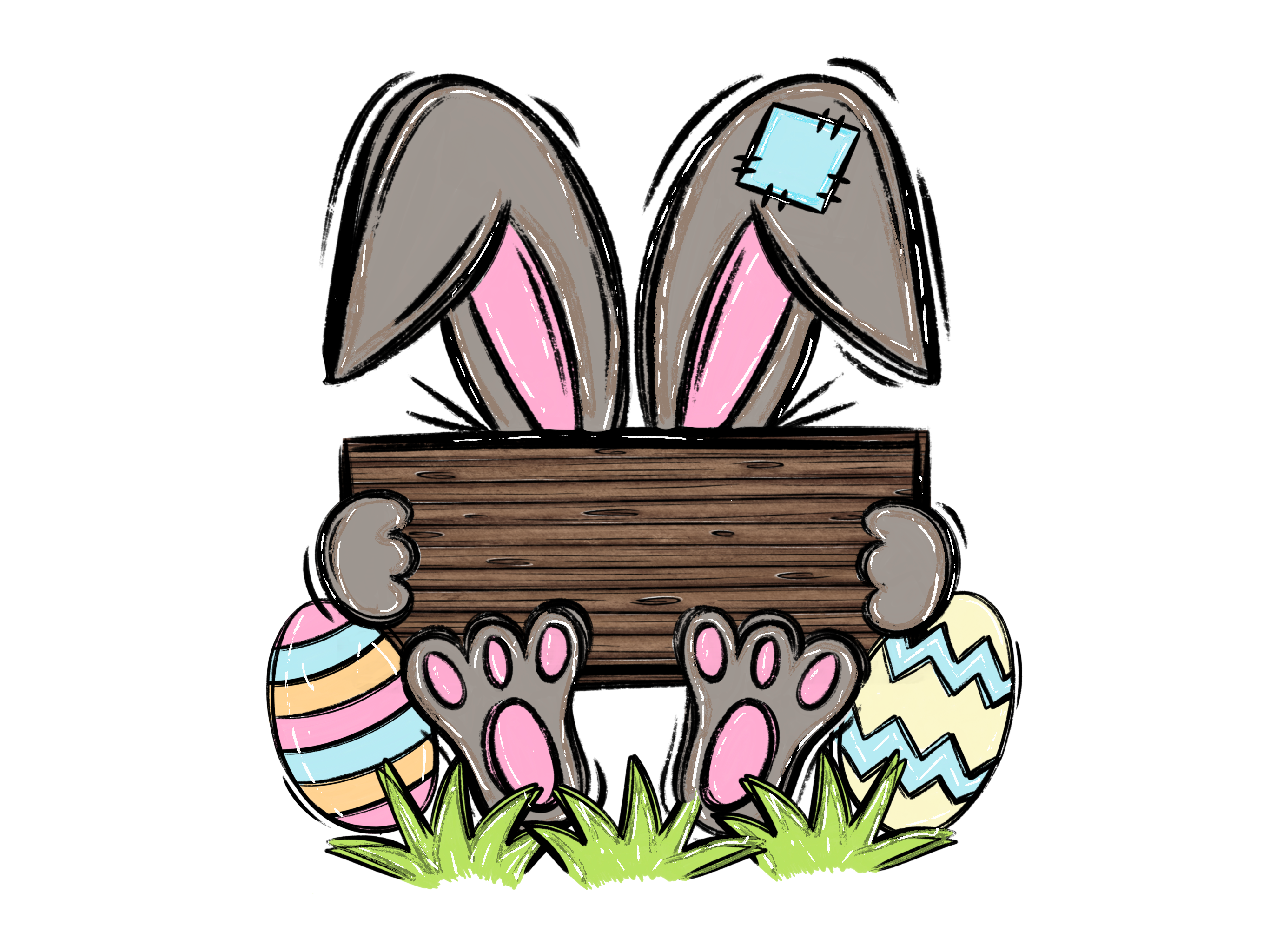 Custom Bunny Name Tote Bag – Personalized Easter Tote