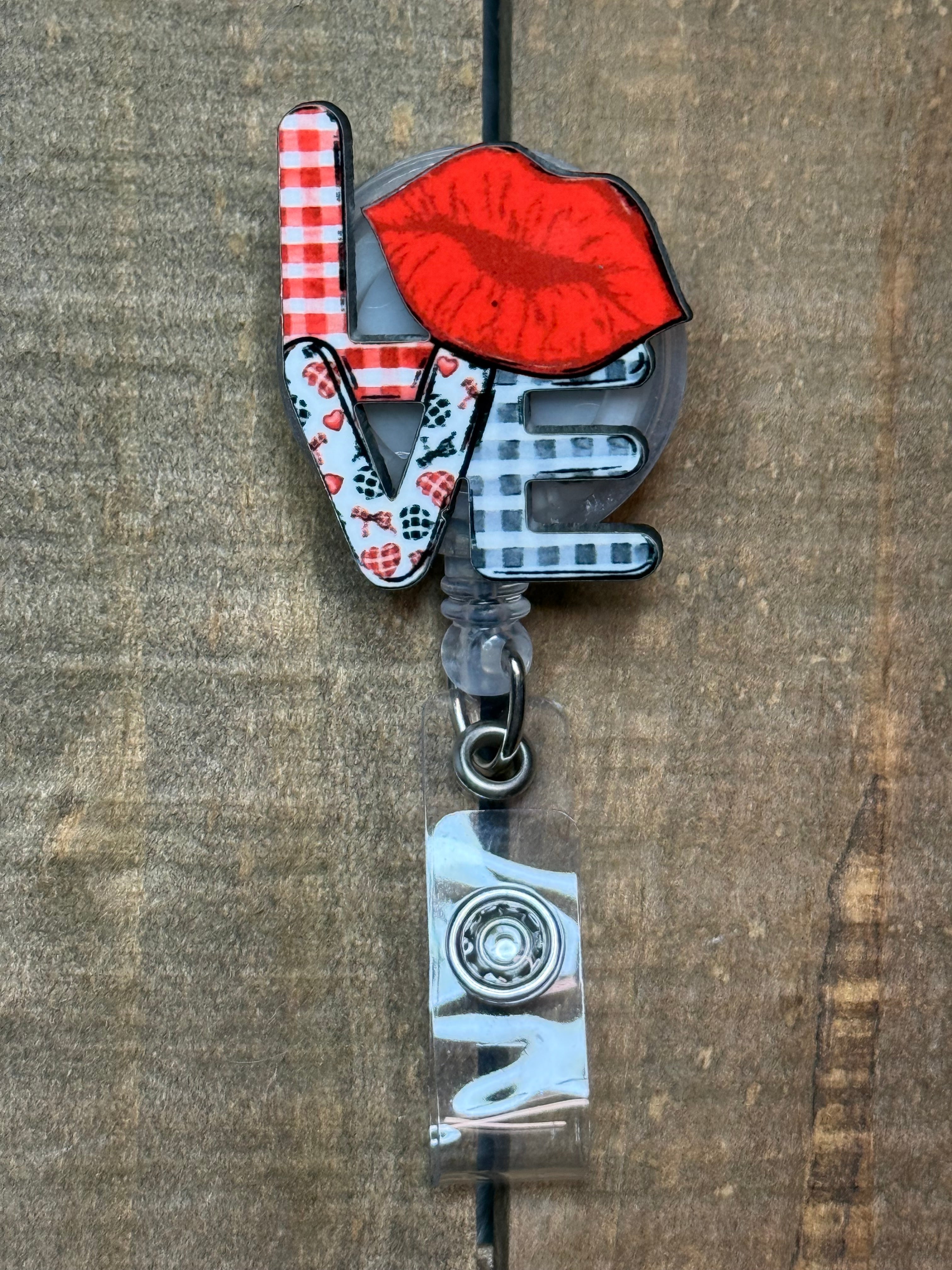 L.O.V.E. Badge Reel – Valentine Badge Reel – Cute Medical Badge Holder