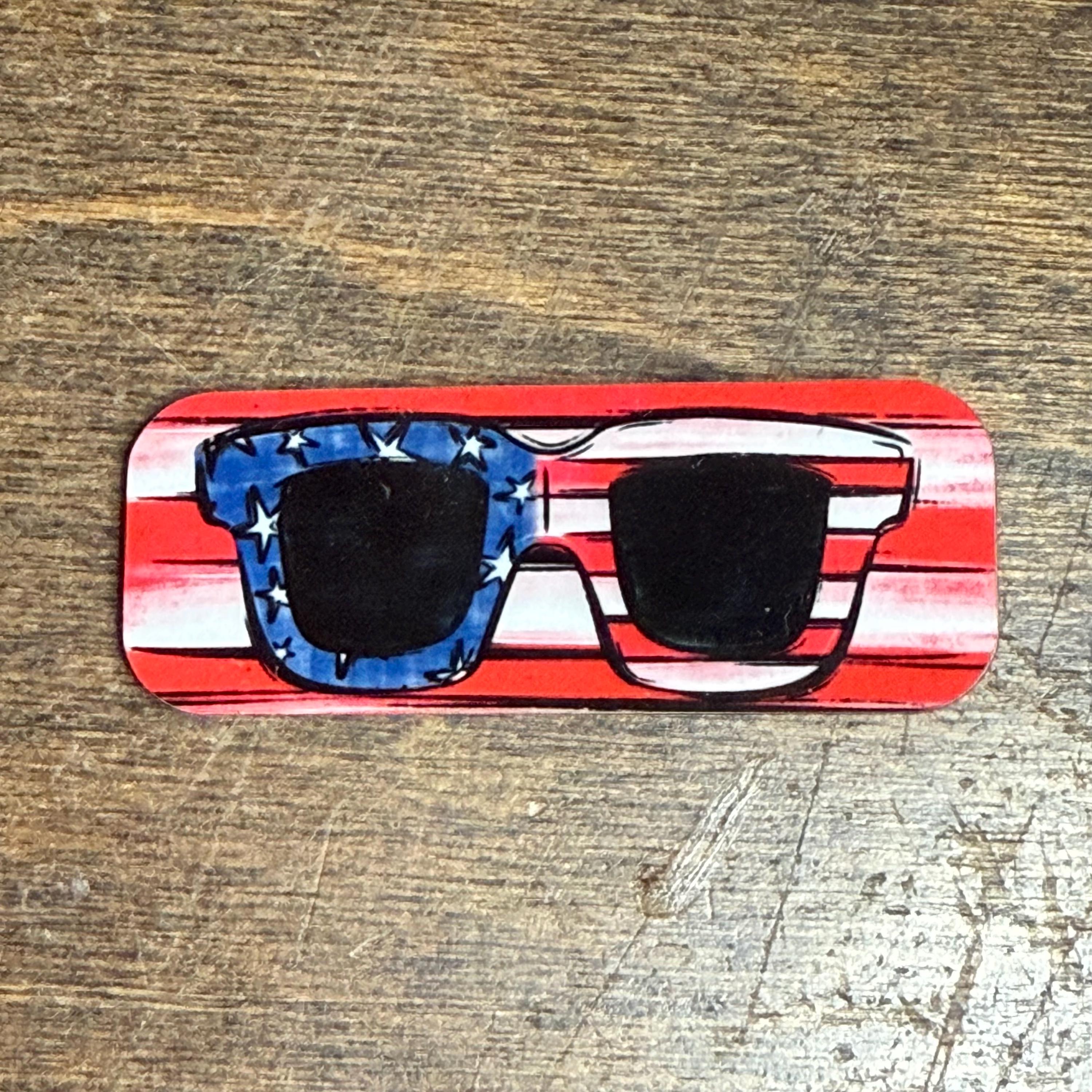 Americana Independence Day Hair Clips- Rustic Wood and Sturdy Metal Design