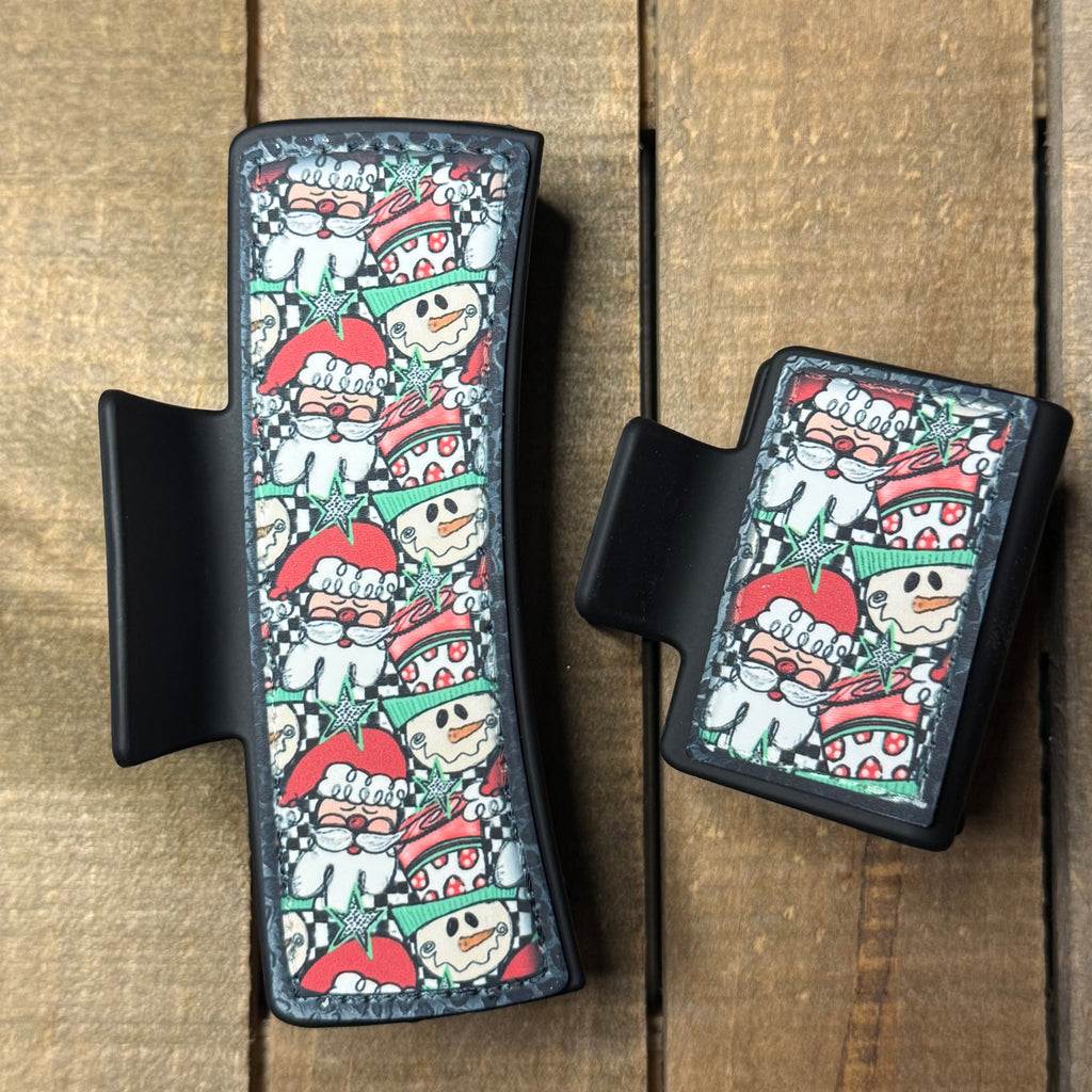 Santa & Friends Hair Claw Clip