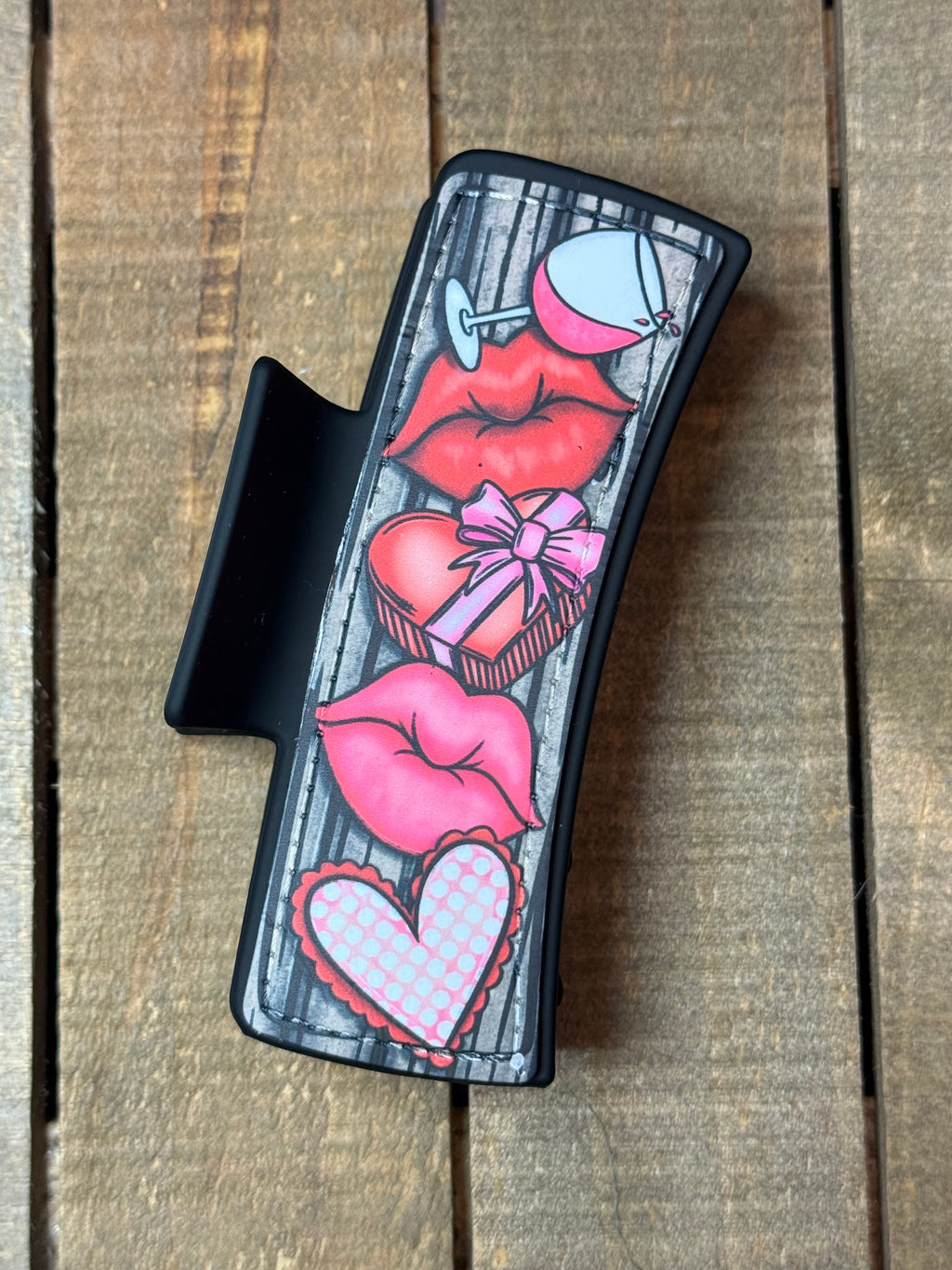 Valentine’s Heart Hair Claw Clip – Cute Red & Pink Hair Accessory