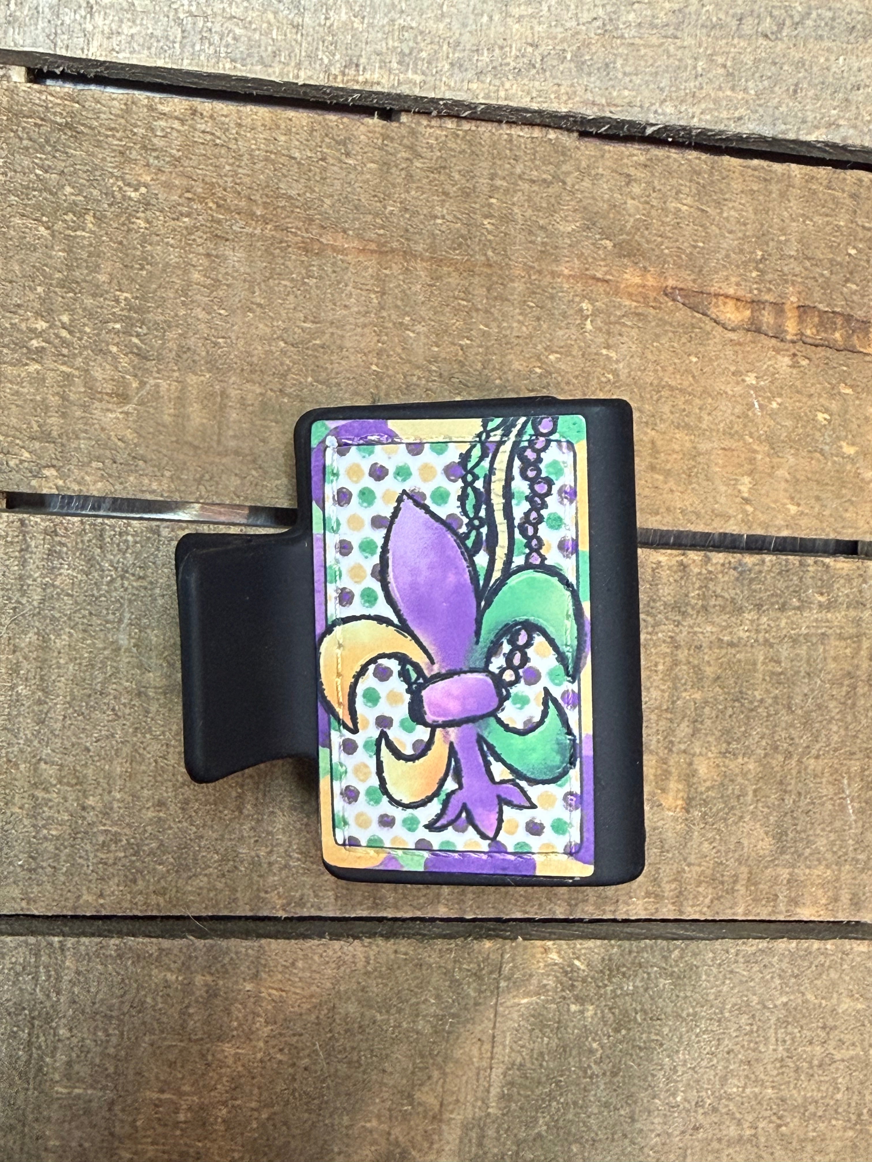 Mardi Gras Hair Claw Clip – Purple, Green & Gold Festive Hair Accessory