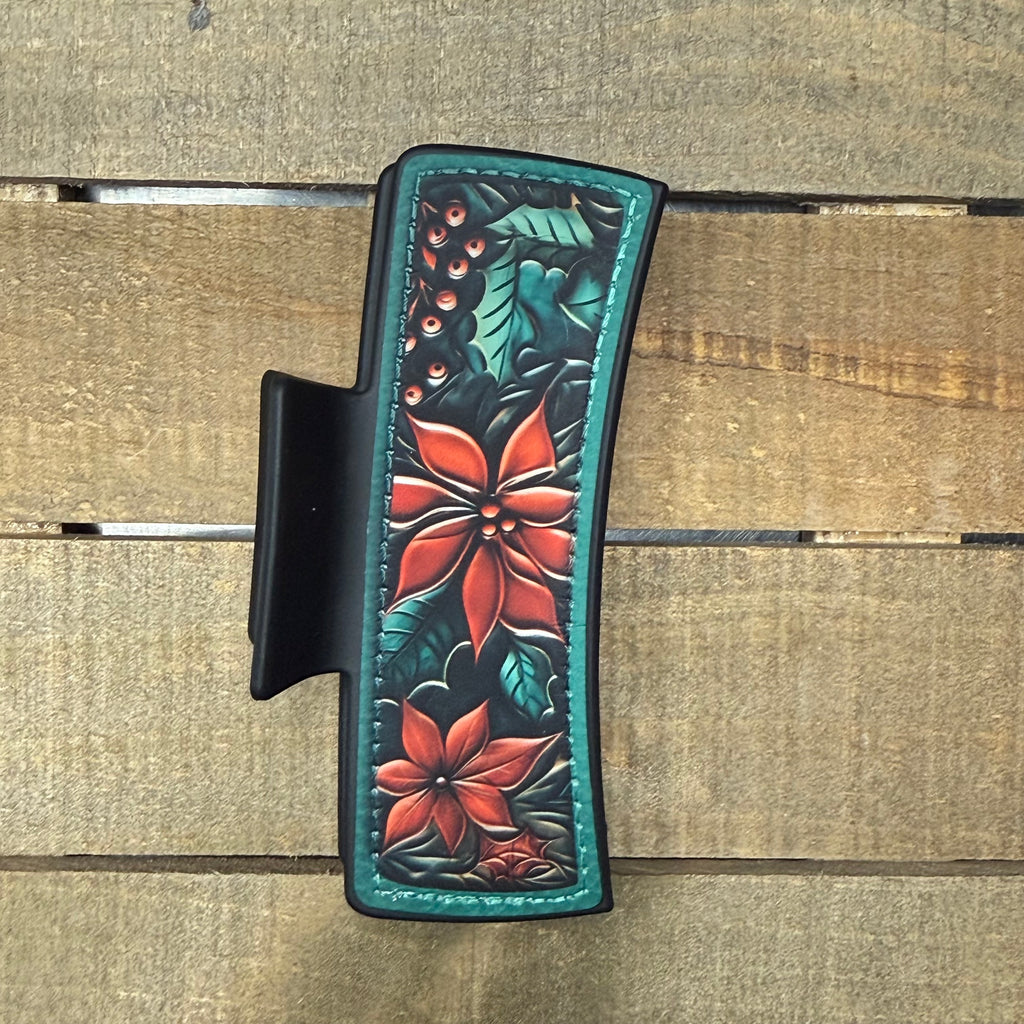 Poinsettia Hair Claw Clip – Festive, Floral & Perfect for the Holidays