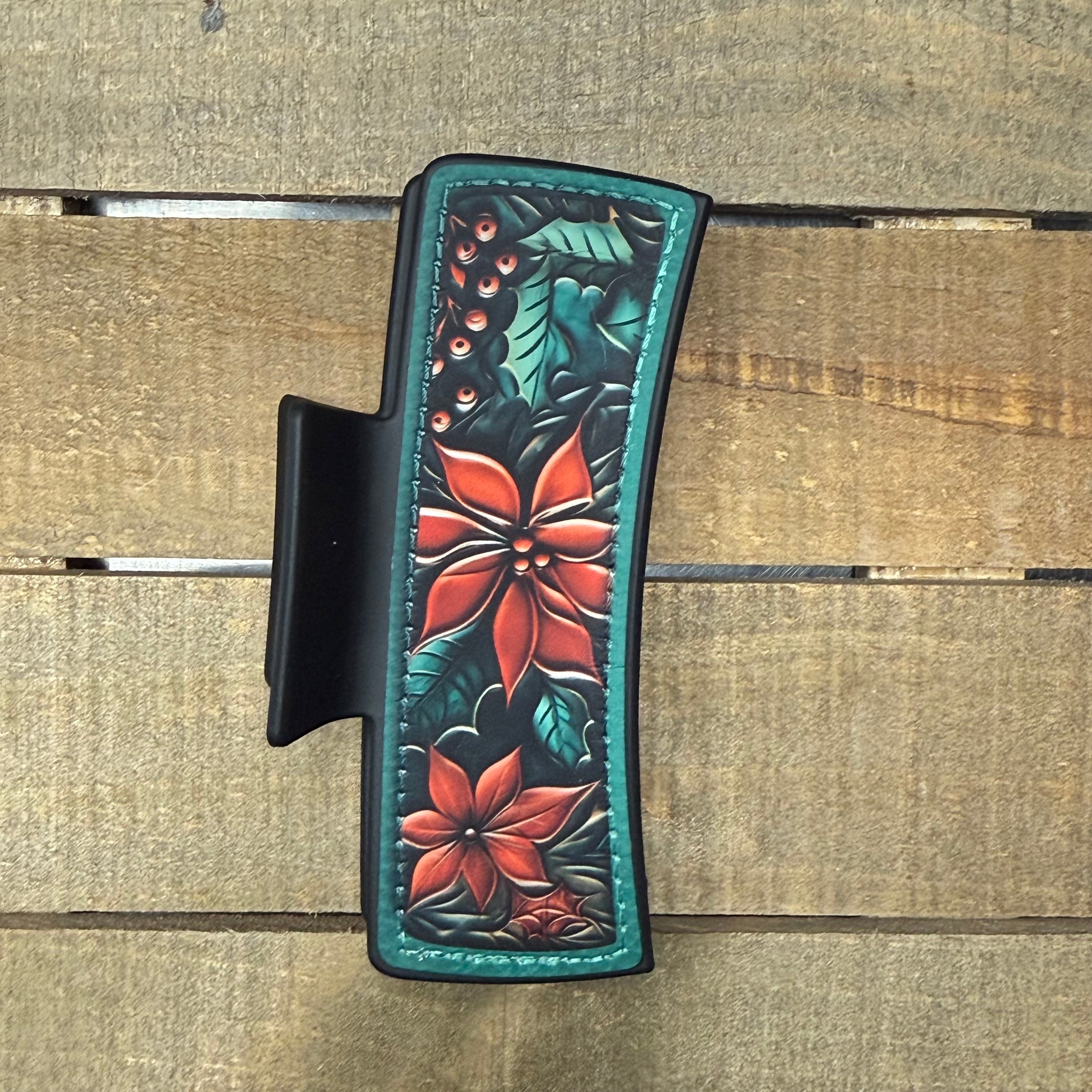 Poinsettia Hair Claw Clip – Festive, Floral & Perfect for the Holidays