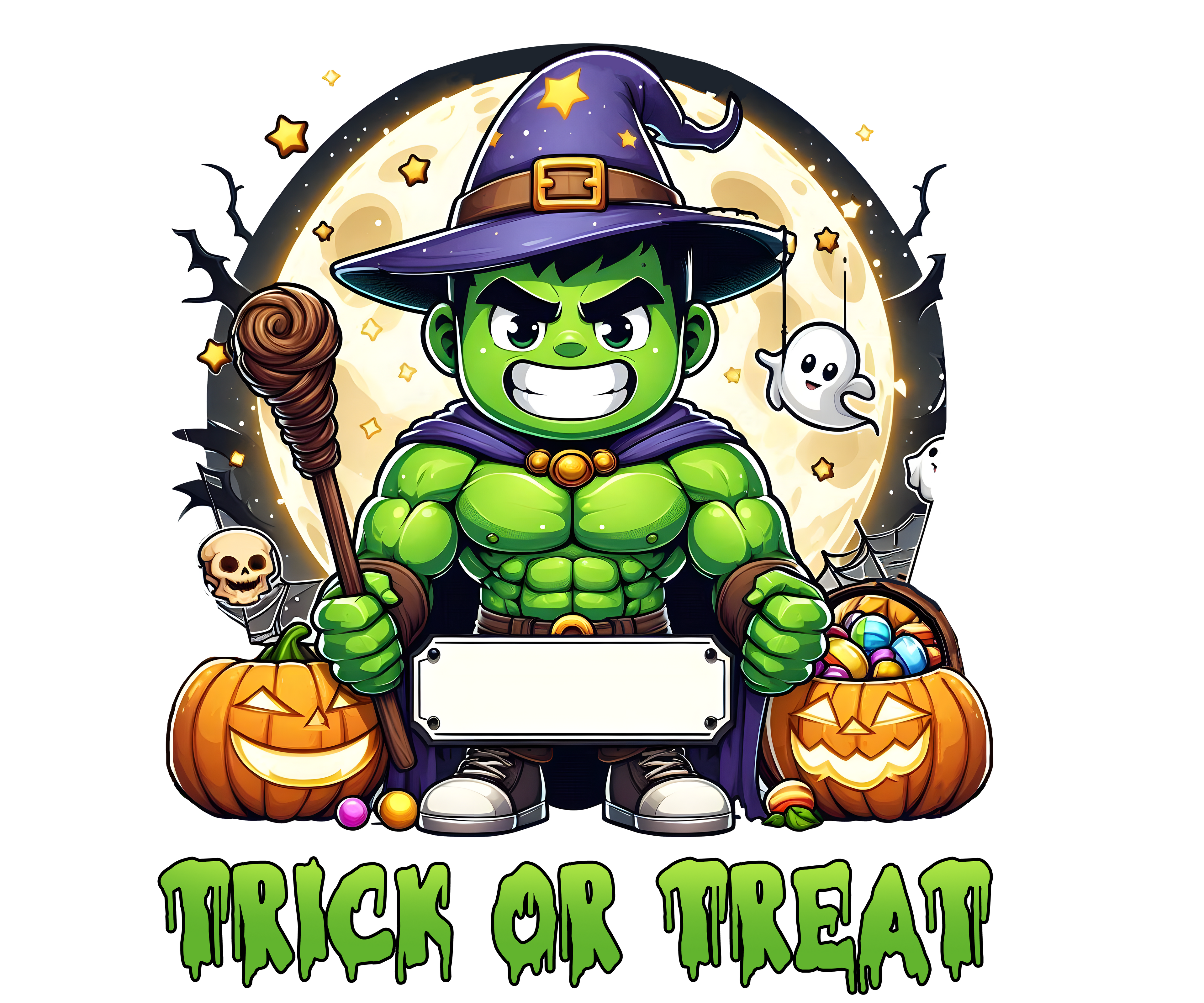 Personalized Halloween Tote Bag – Custom Trick or Treat Bag