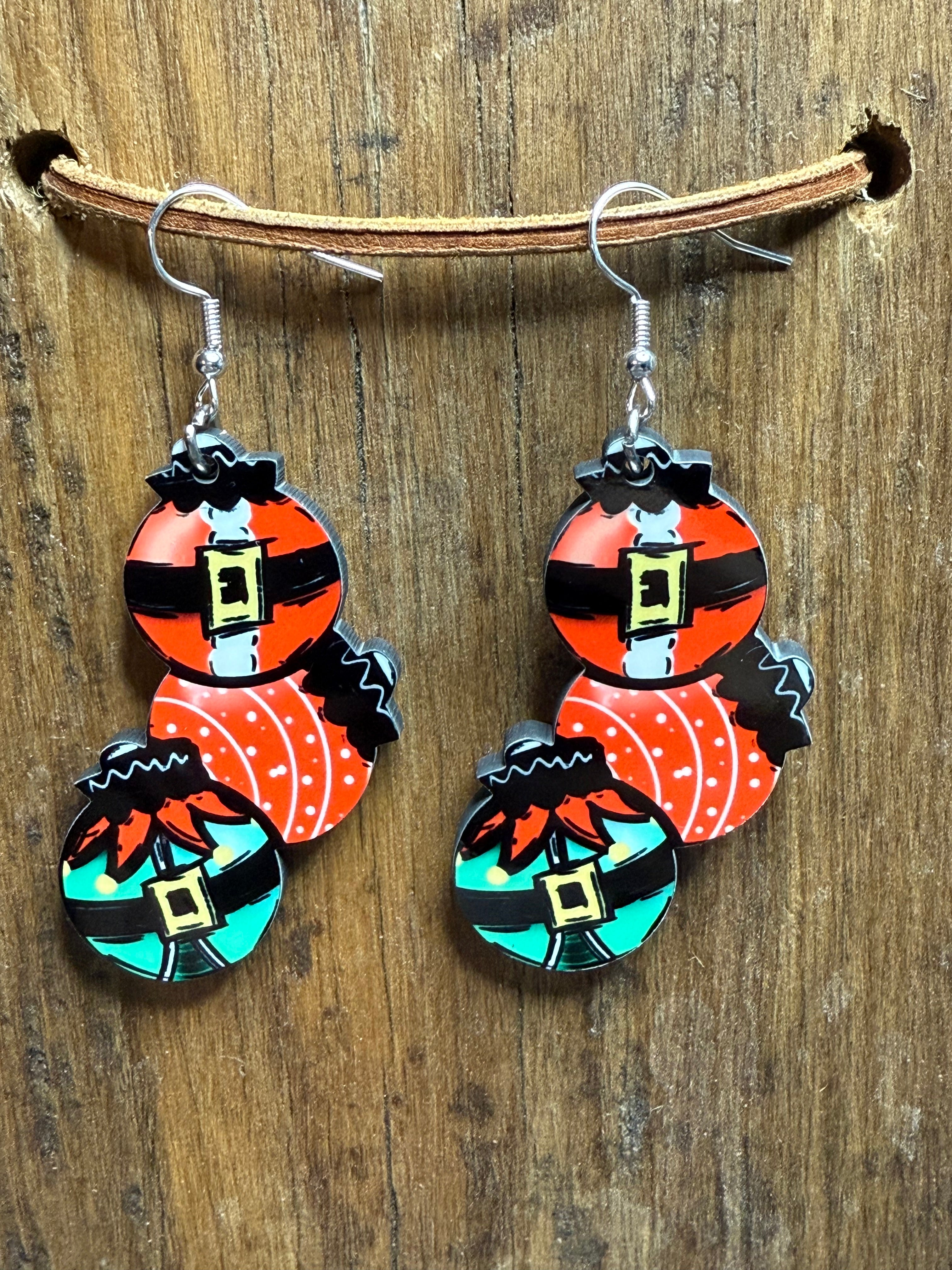 Ornament Trio Wood Earrings – Festive, Lightweight & Nickel-Free