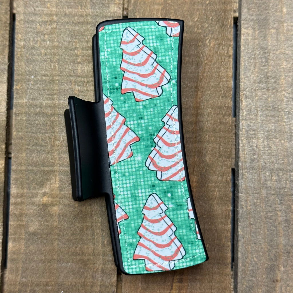 Christmas Tree Snack Hair Claw Clip – Holiday Snack Claw Clip – Festive Hair Accessory