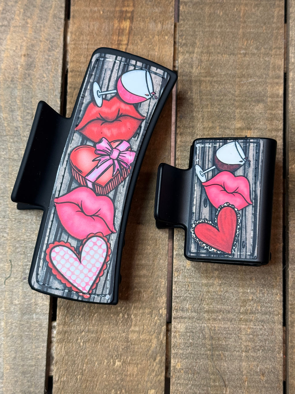 Valentine’s Heart Hair Claw Clip – Cute Red & Pink Hair Accessory