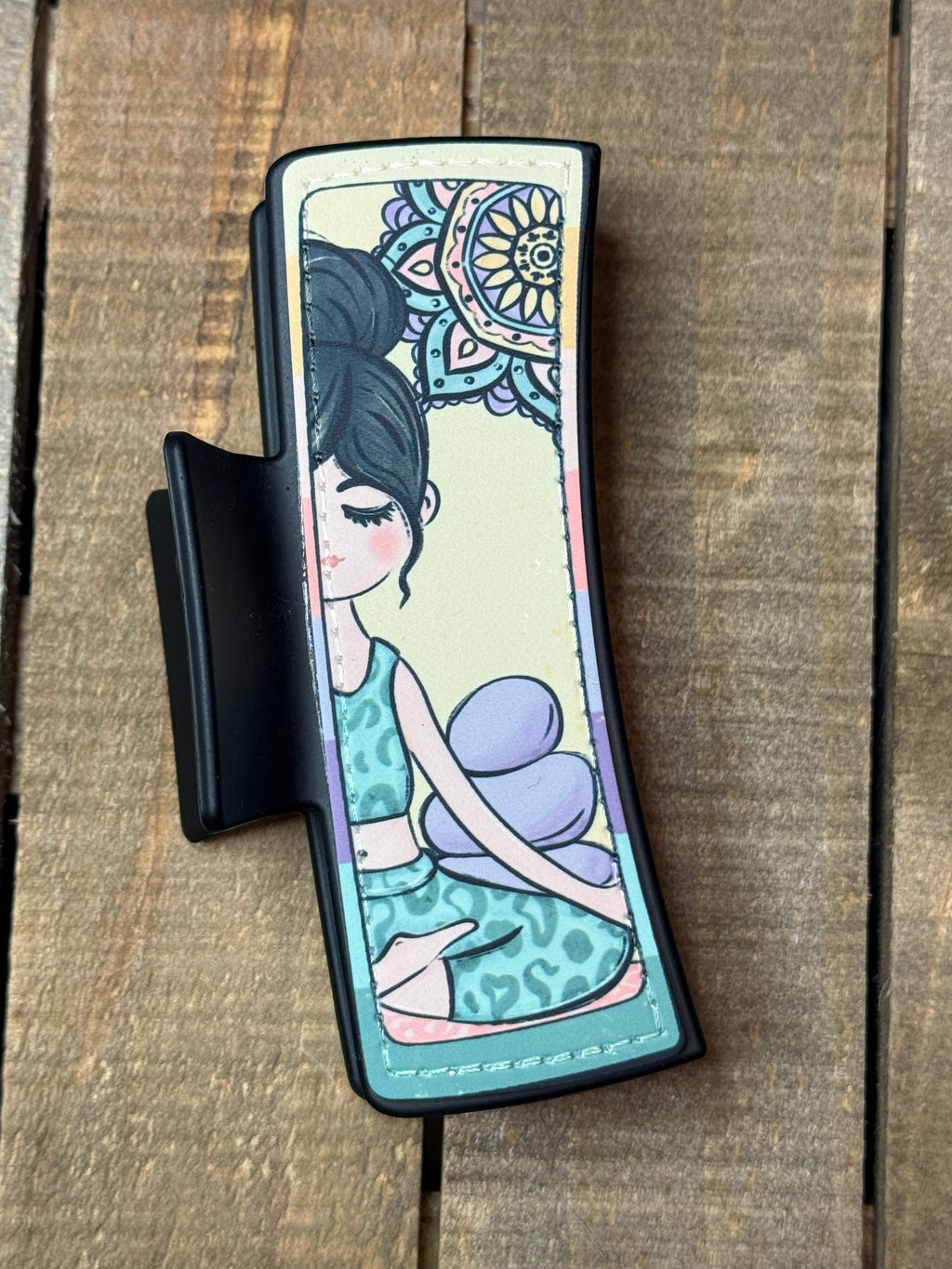 Yoga Hair Claw Clip – Namaste Hair Accessory for Yogis & Wellness Lovers