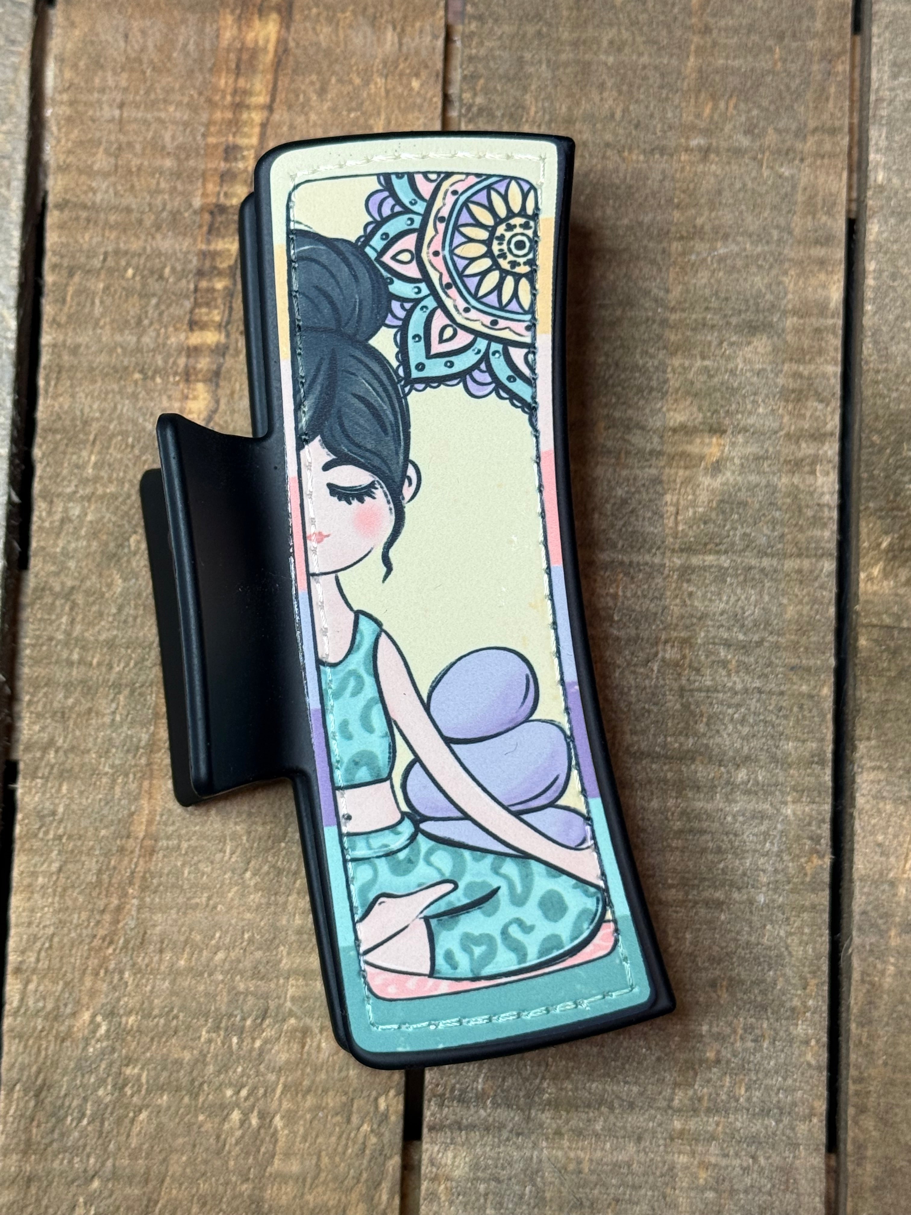 Yoga Hair Claw Clip – Namaste Hair Accessory for Yogis & Wellness Lovers