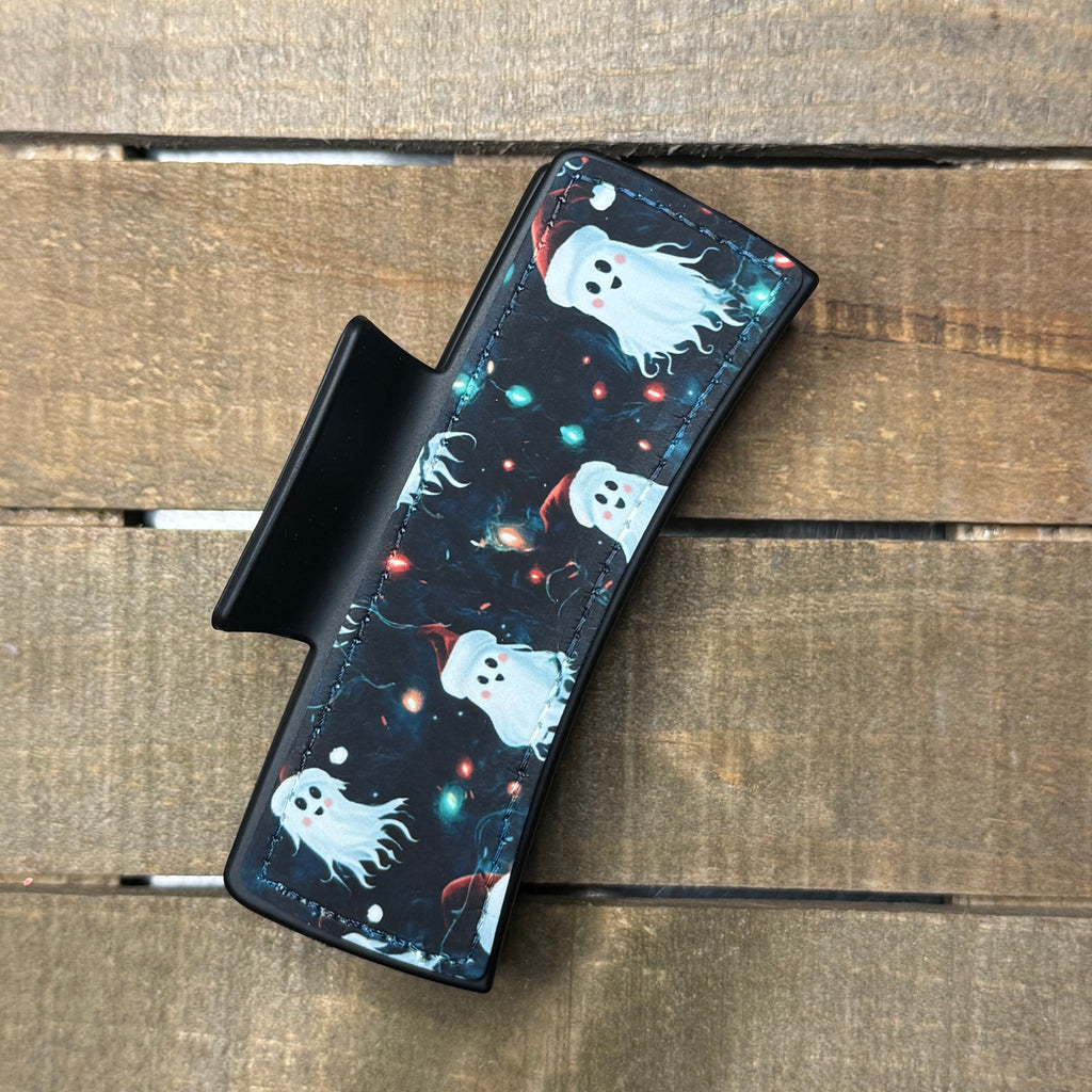 Ghost Santa Hair Claw Clip – Cute, Festive & Spooky-Fun