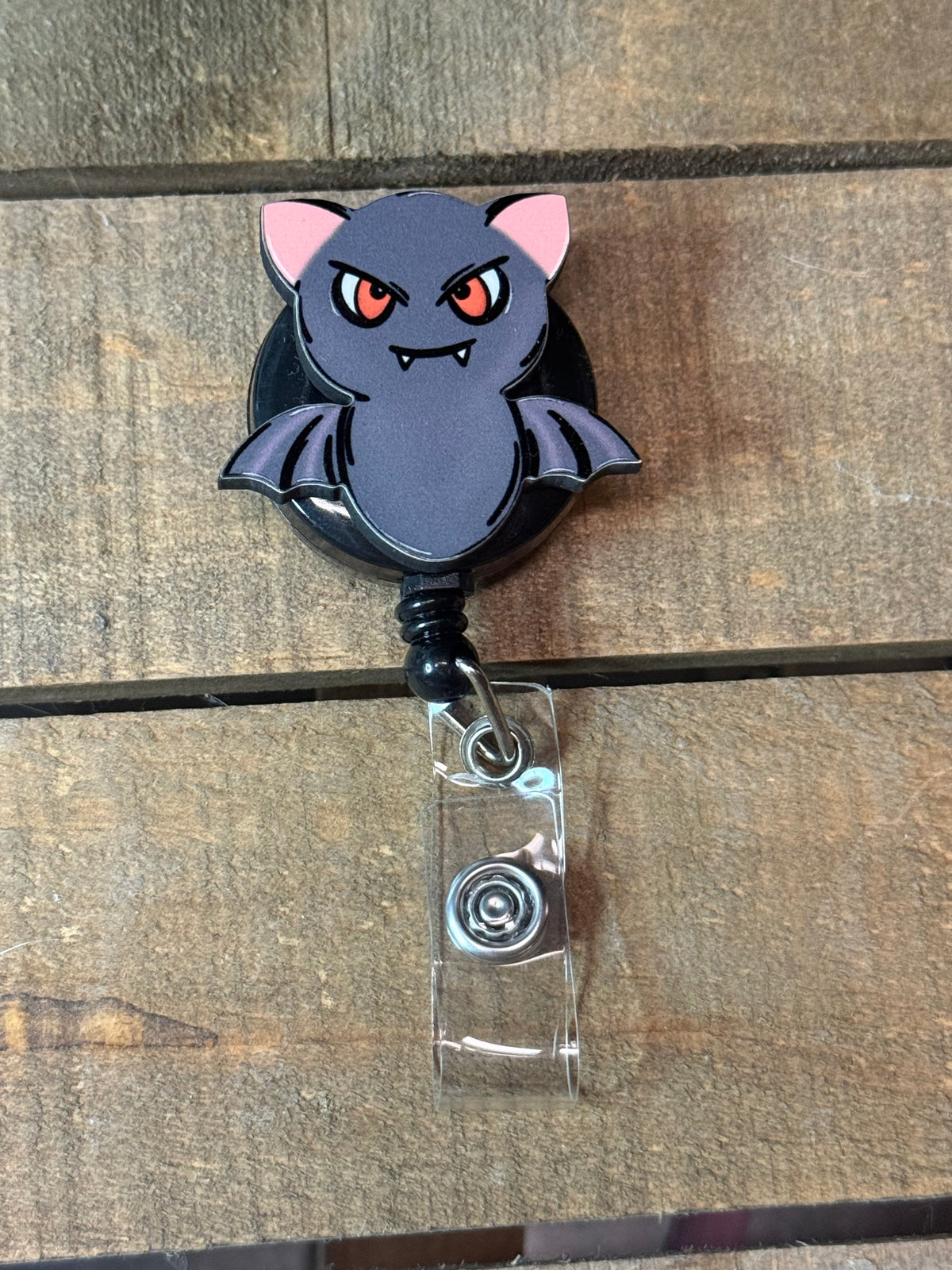 Spooky Bat Halloween Badge Reel