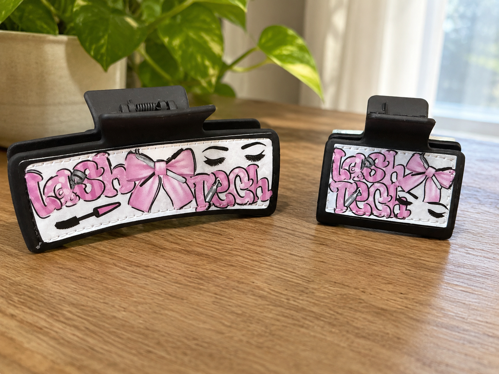 Lash Tech Hair Claw Clip | Lash Artist Hair Accessory | Large & Small Claw Clips