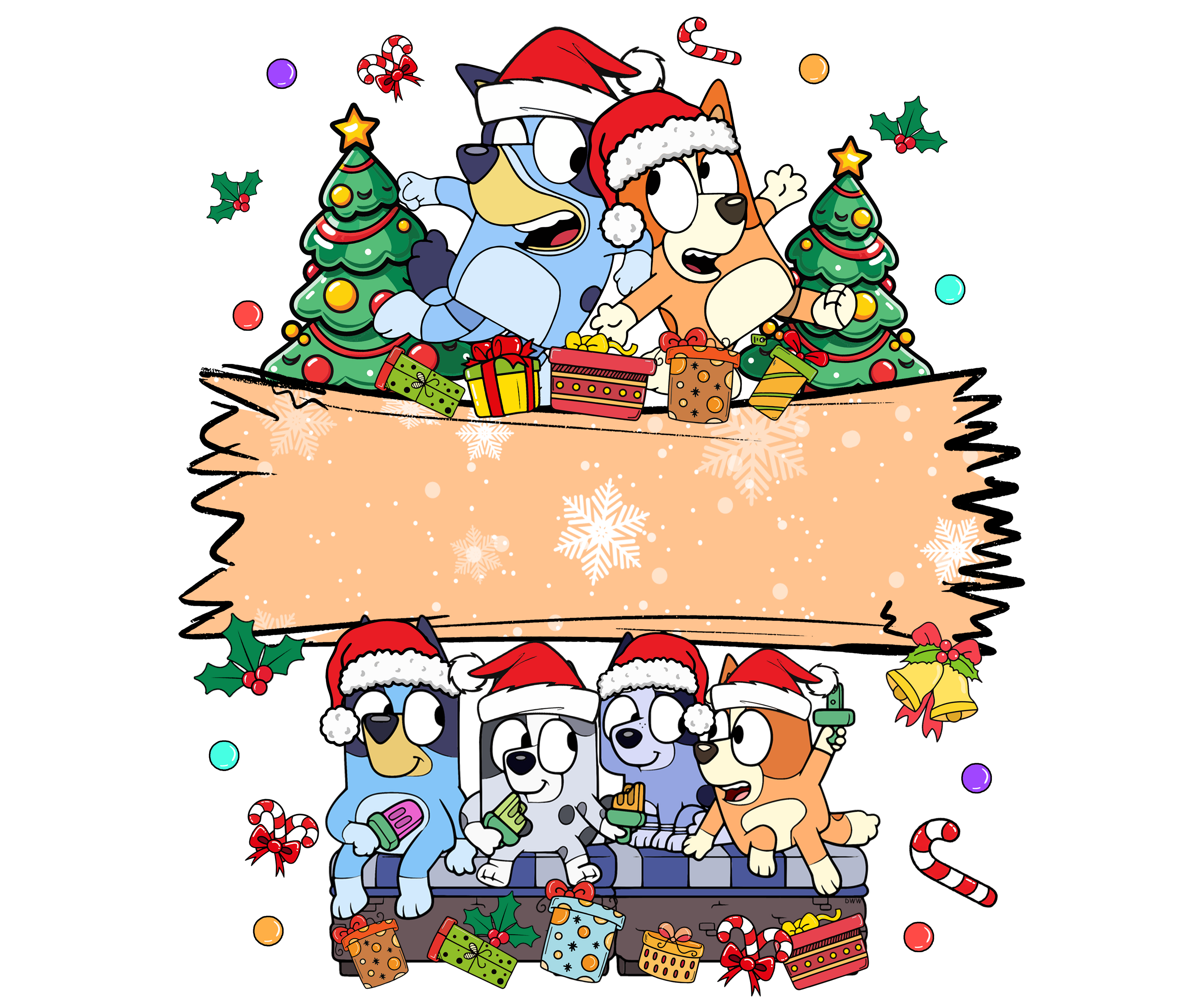 Bluey Themed Halloween Custom Tote Bags