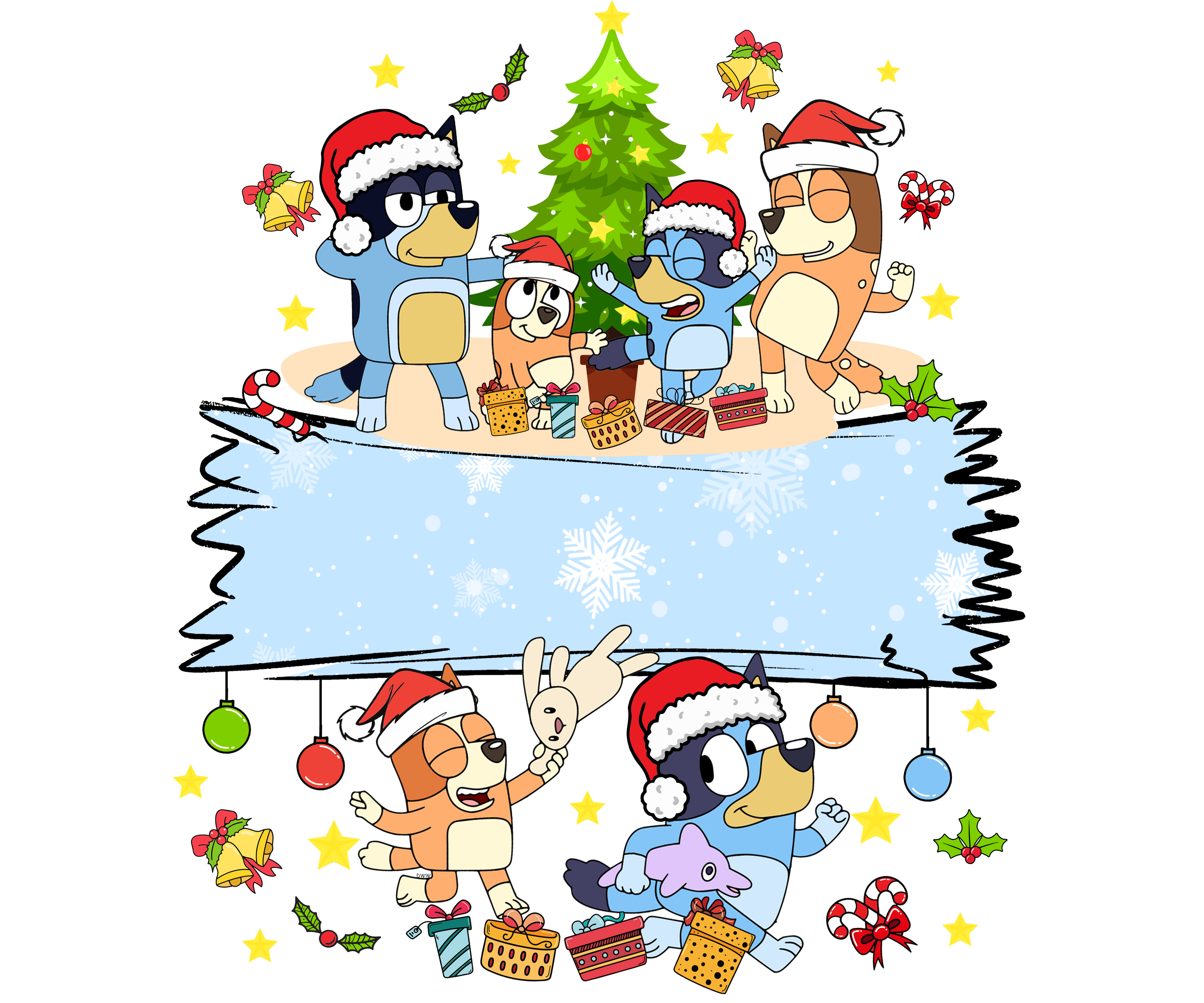 Bluey Themed Halloween Custom Tote Bags