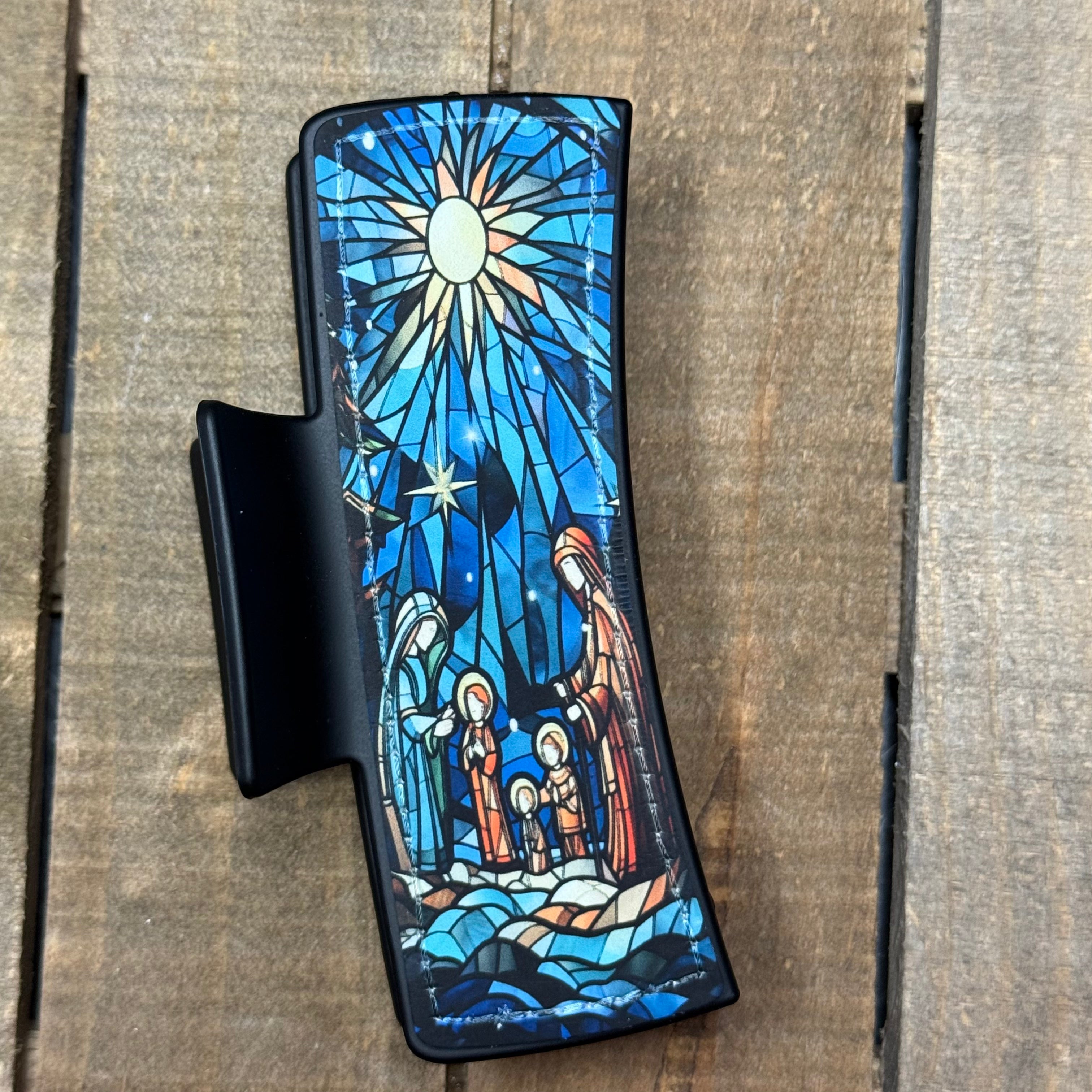 Nativity Hair Claw Clip – Christmas Claw Clip – Religious Holiday Accessory