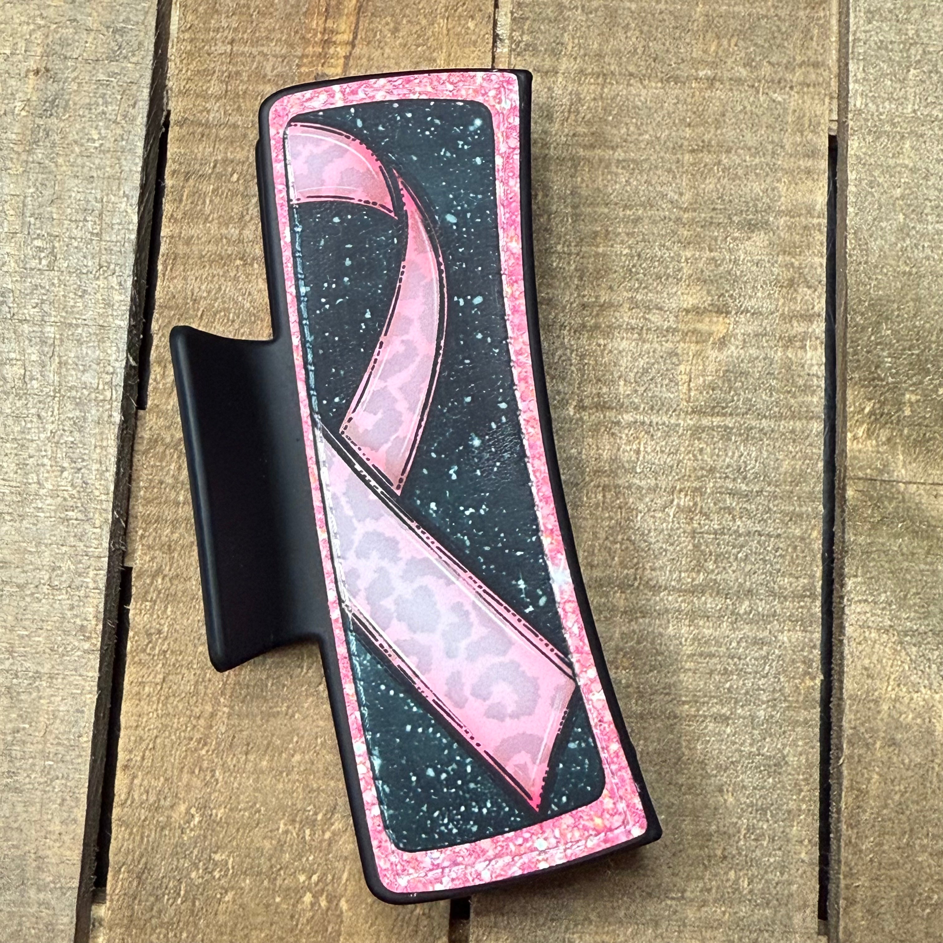 Pink Ribbon Fighter Hair Claw Clip