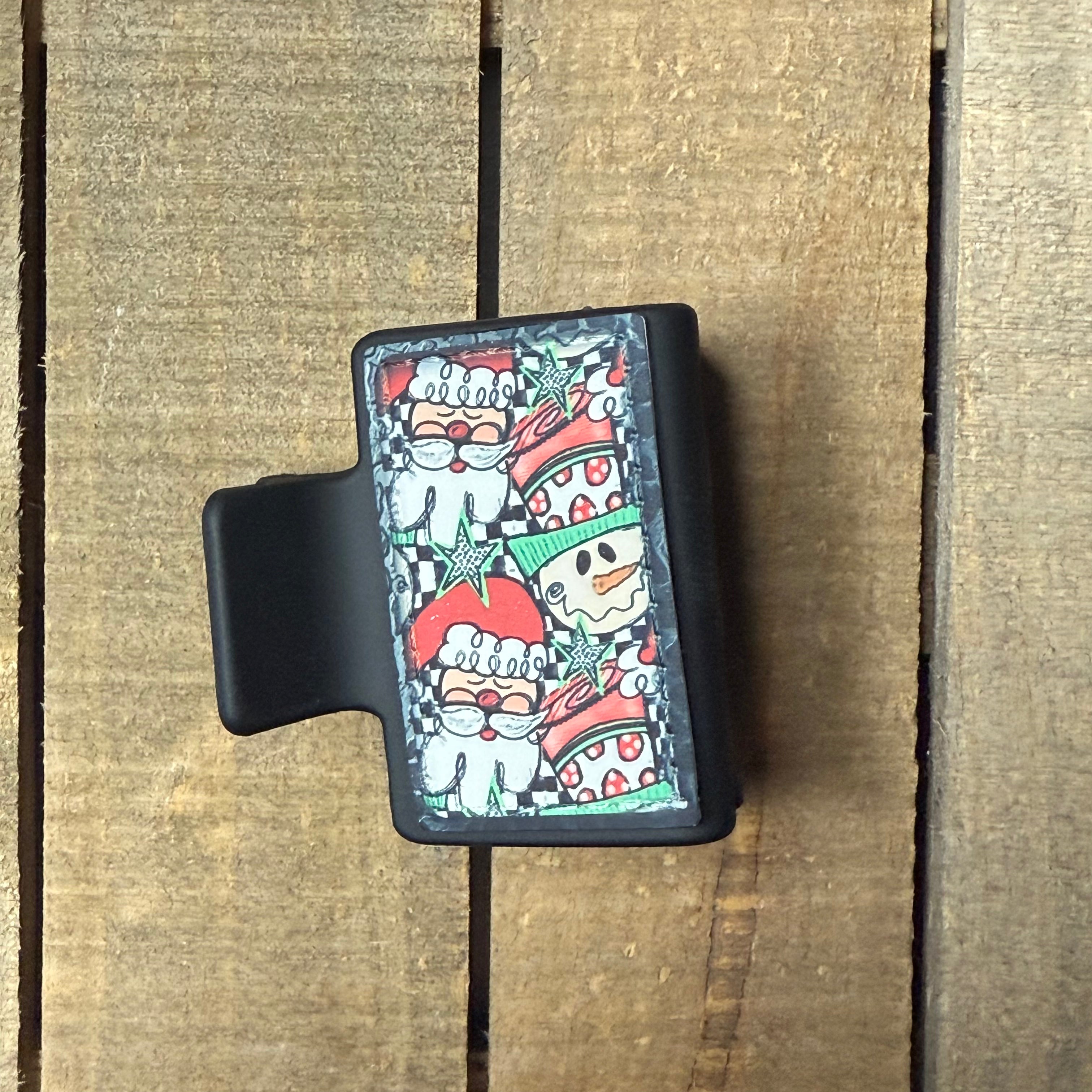 Santa & Friends Hair Claw Clip