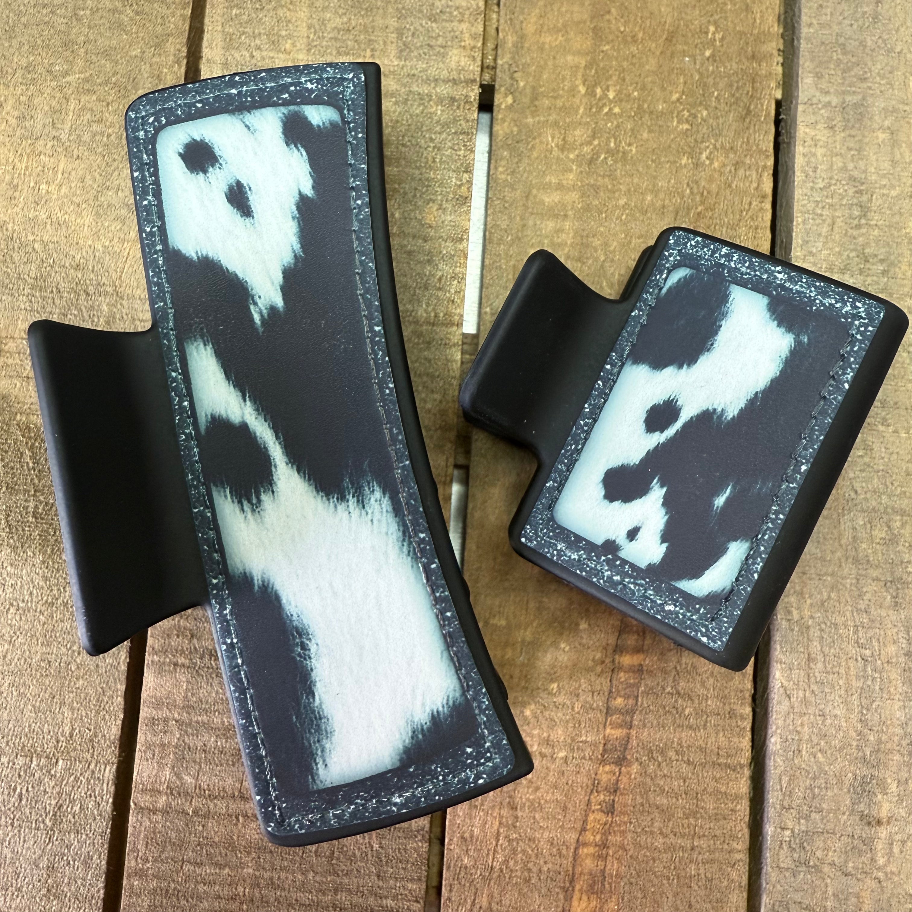 Wild Style Cow Print Hair Claw Clip
