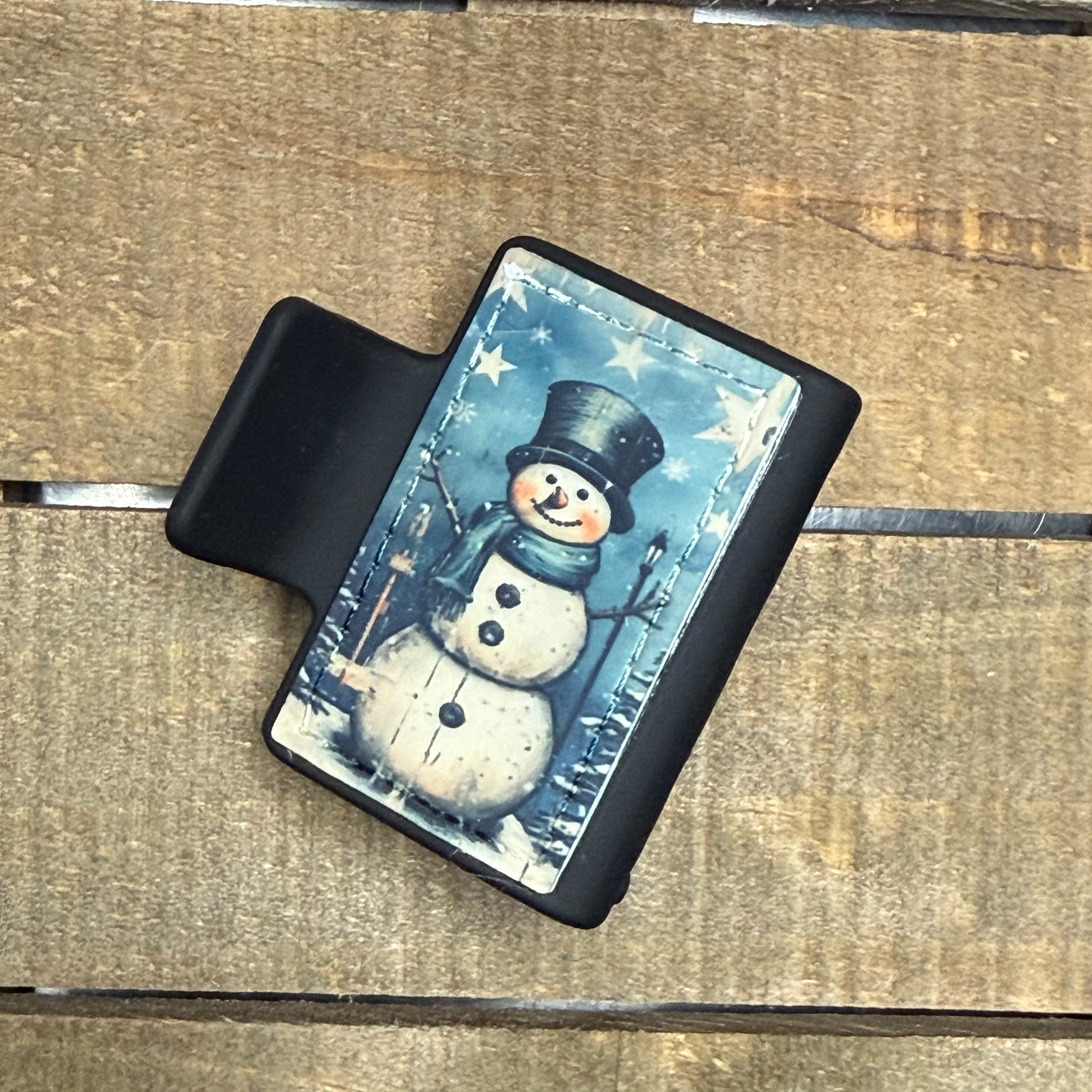 Snowman Hair Claw Clip