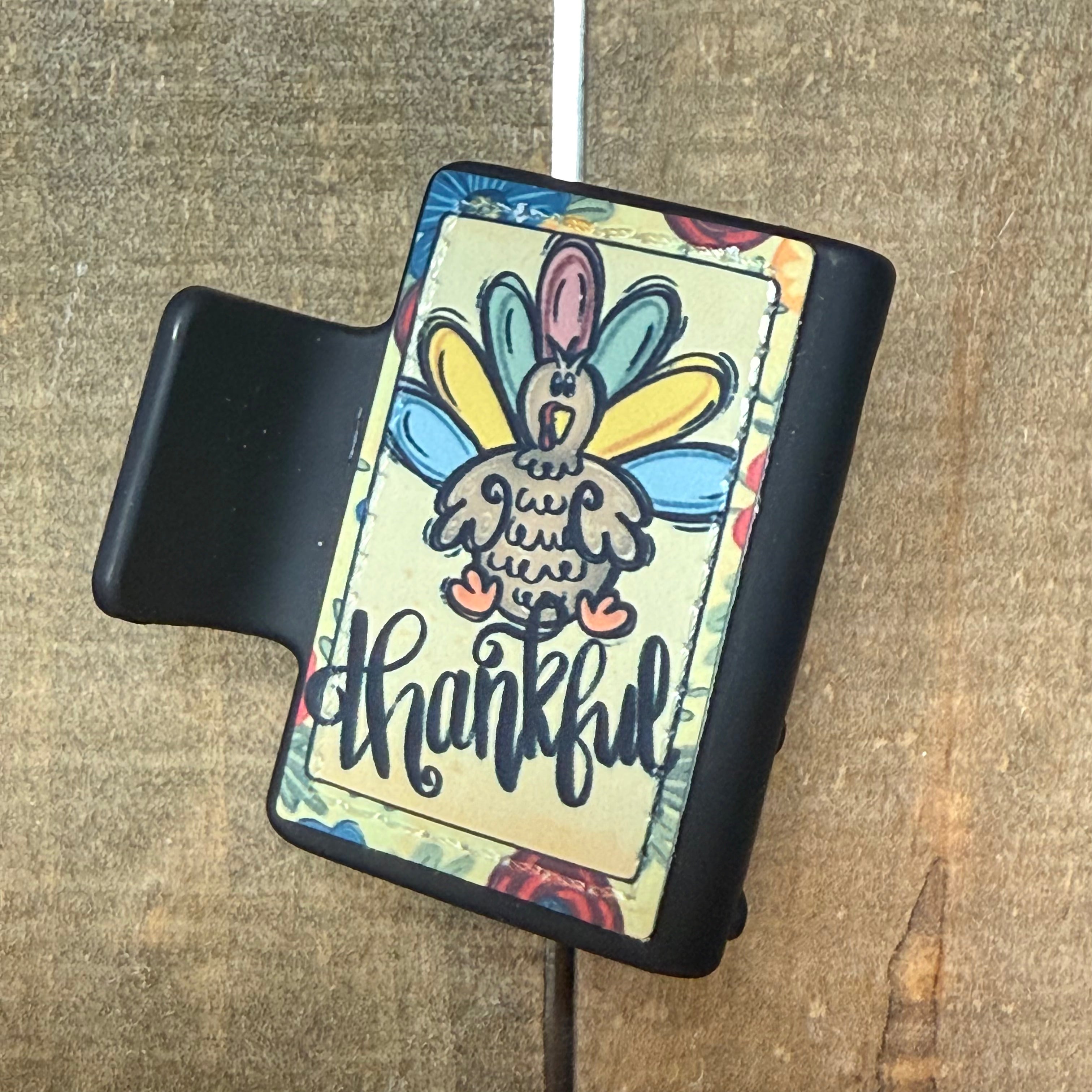 Thankful Turkey Hair Claw Clip