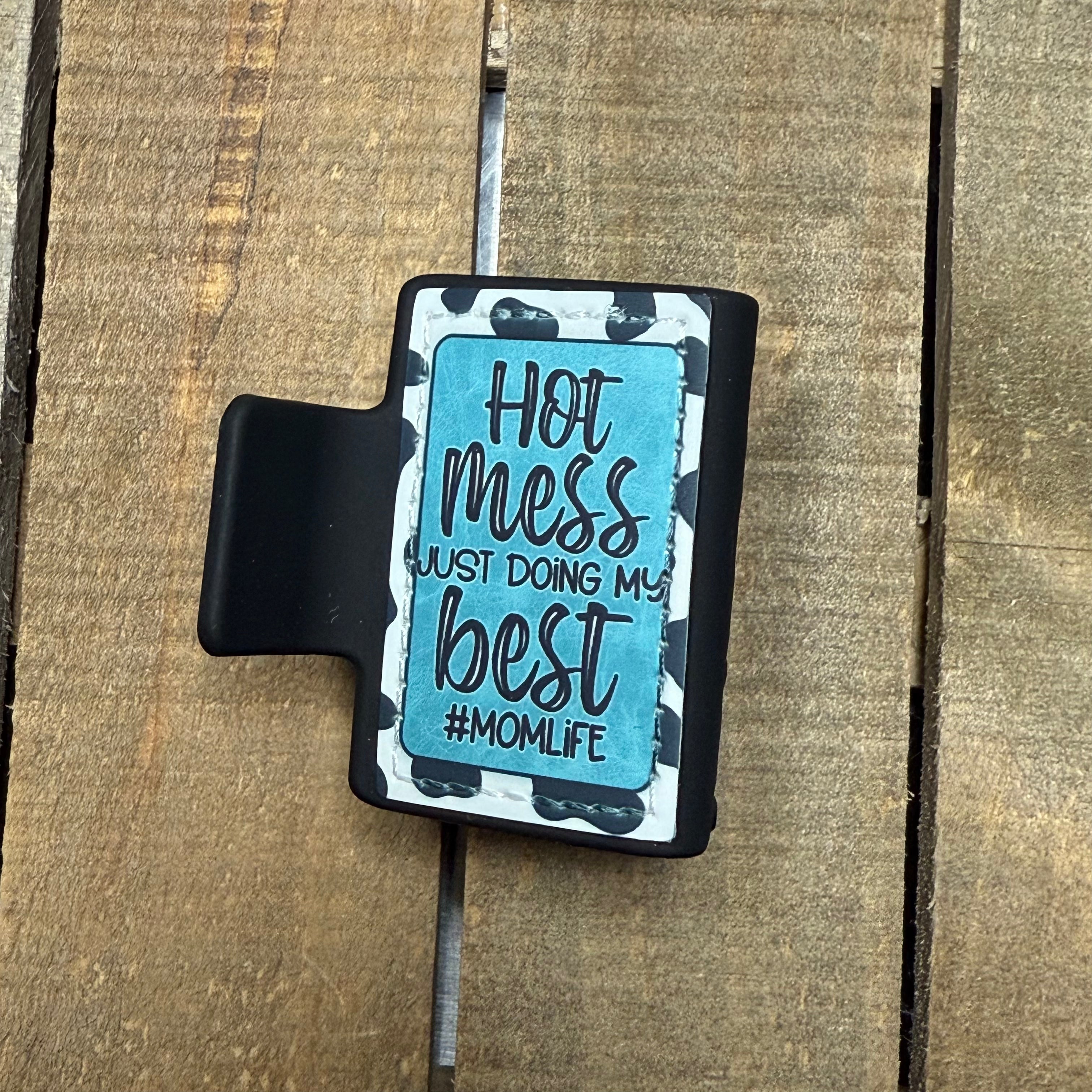 Mama Turquoise & Cow Print Hair Claw Clip