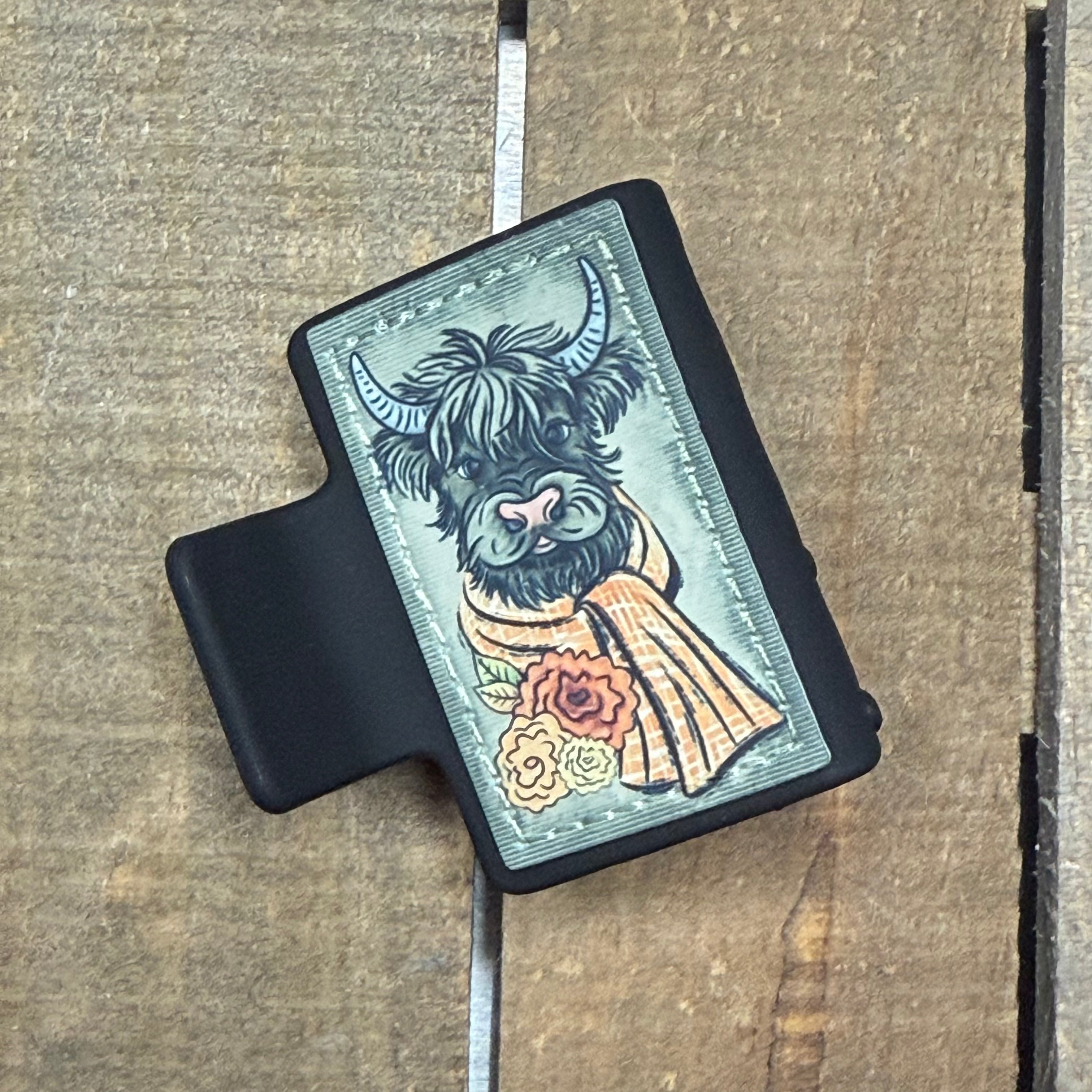 Fall Highland Cow Hair Claw Clip