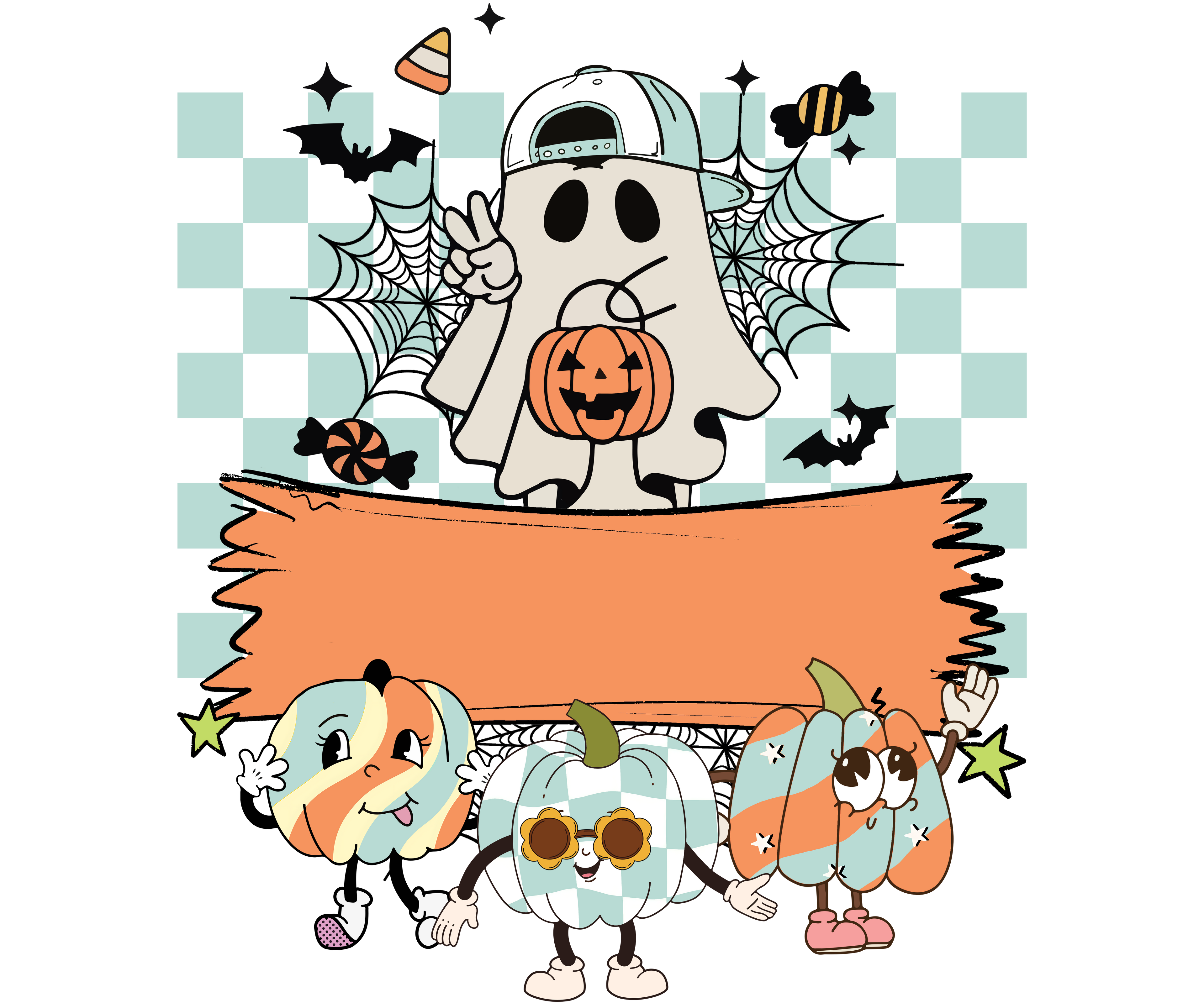 Custom Ghost Halloween Tote Bag