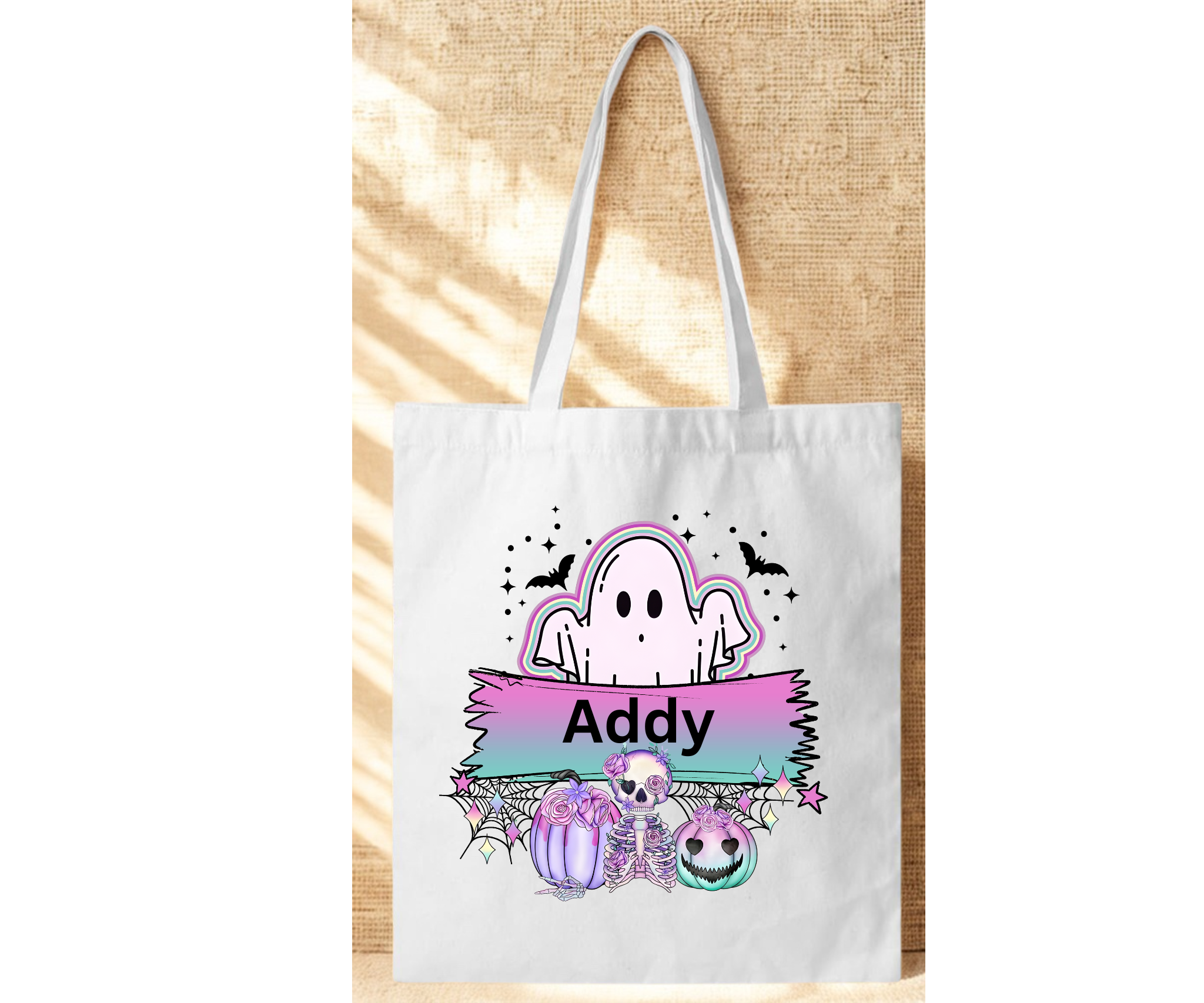 Custom Ghost Halloween Tote Bag