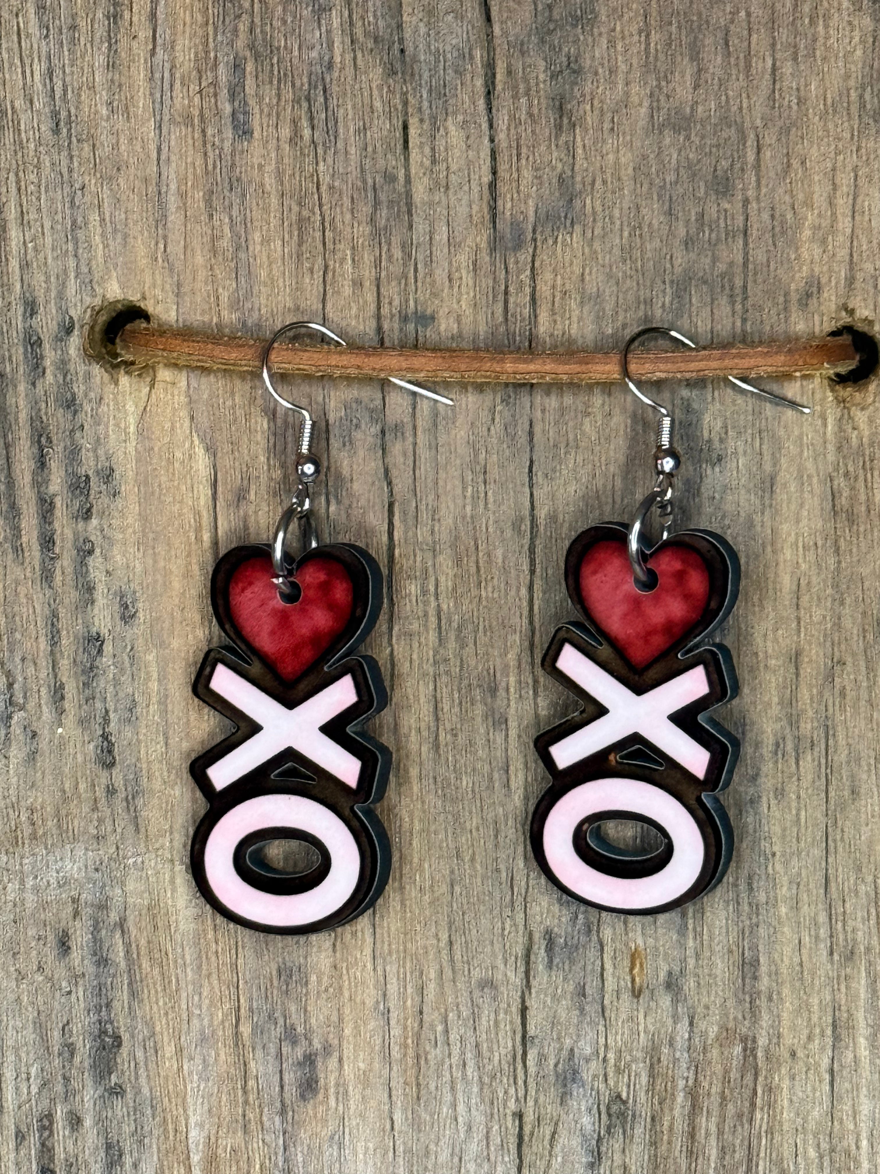 XO Heart Earrings