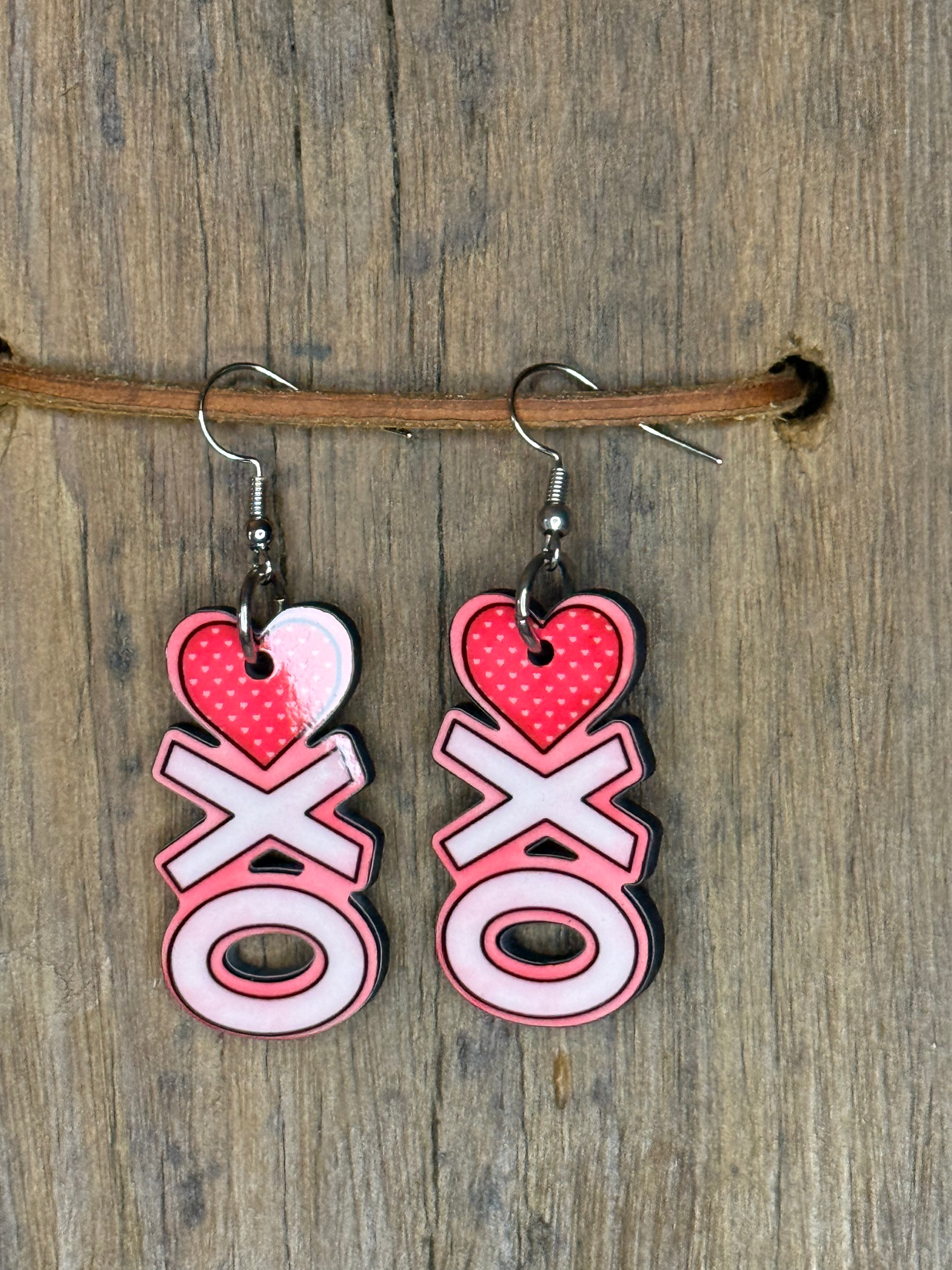 XO Heart Earrings