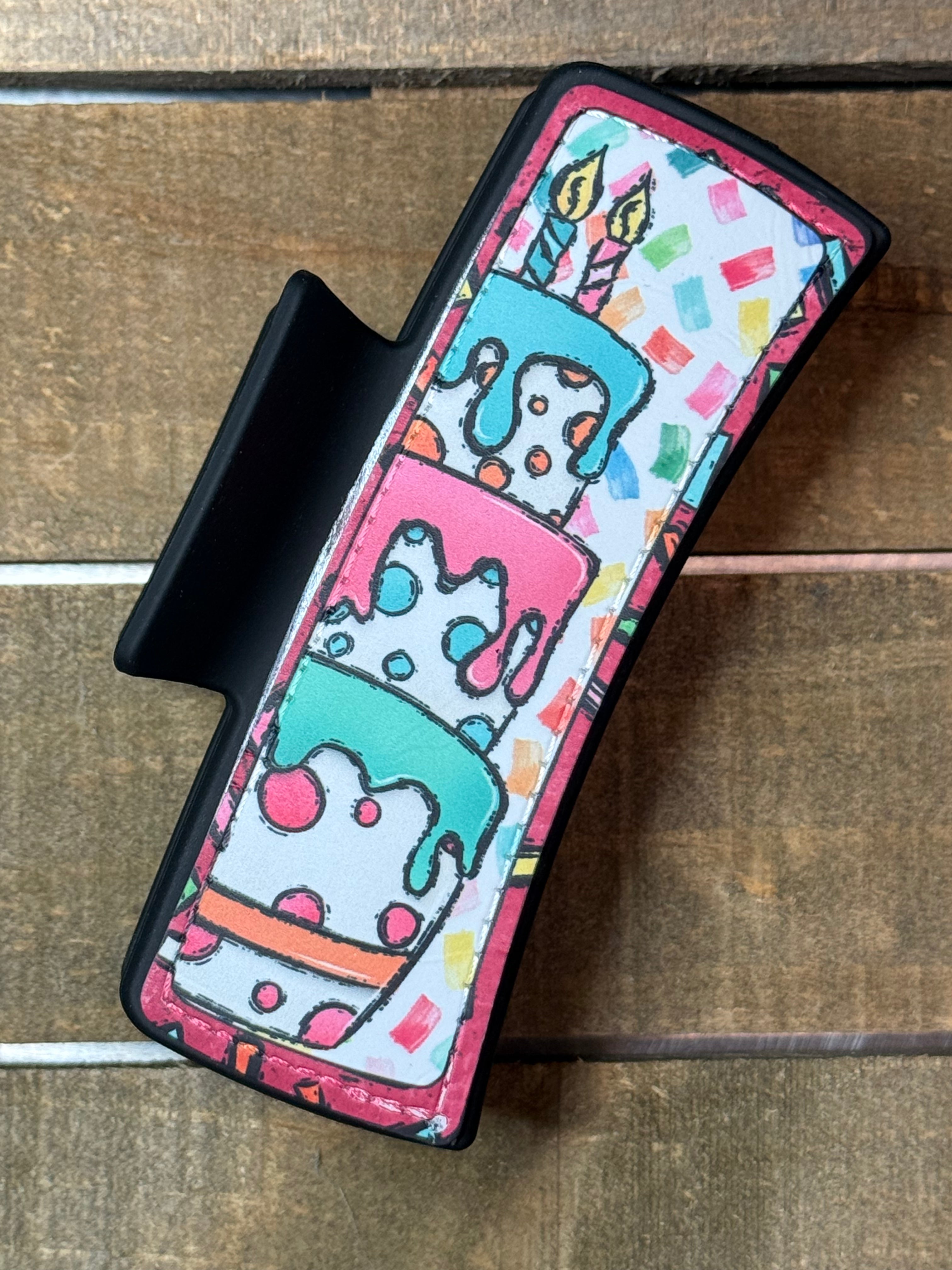 Birthday Cake Hair Claw Clip