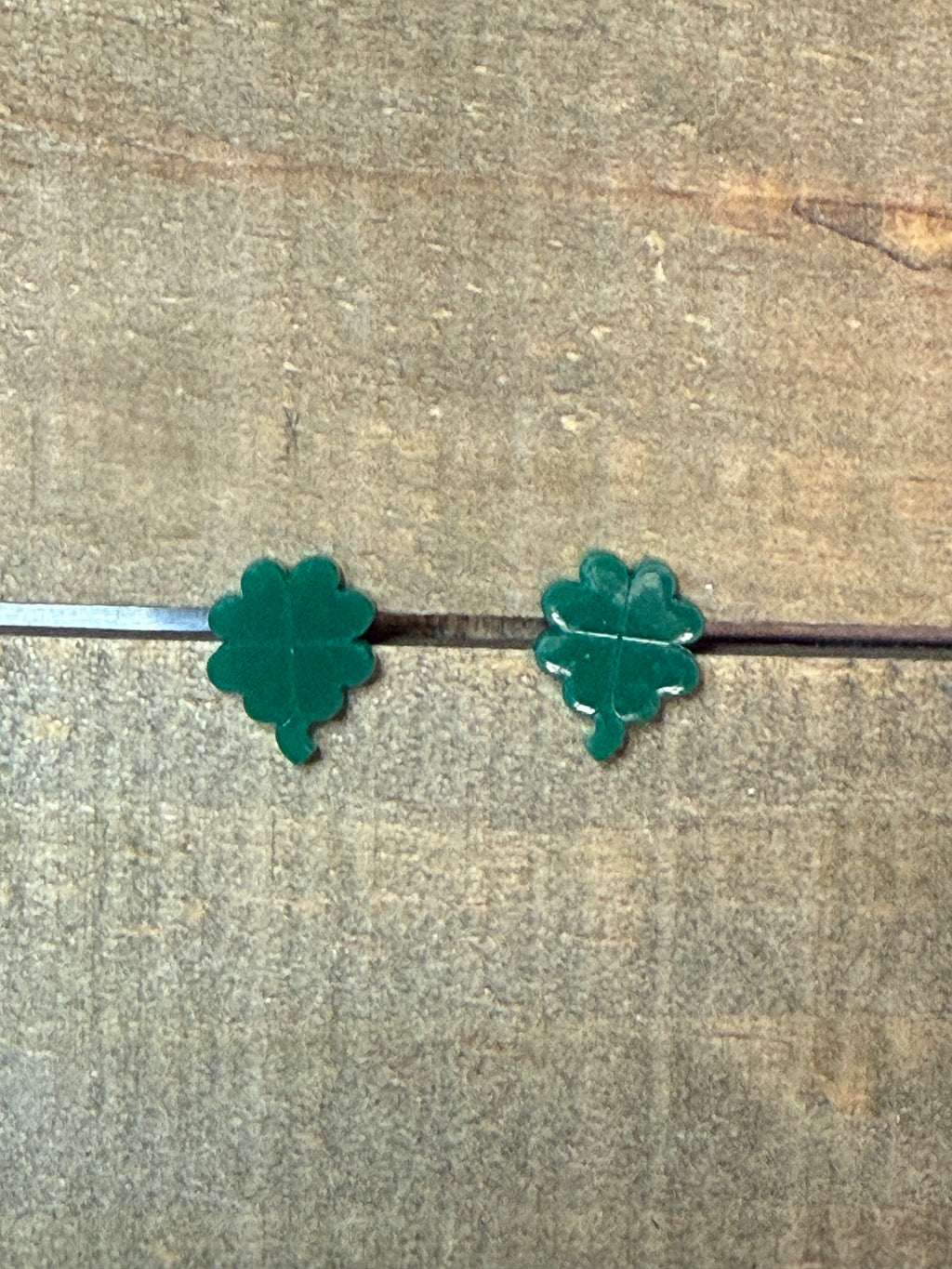 Shamrock Acrylic Stud Earrings | St. Patrick’s Day Earrings | Nickel-Free Studs
