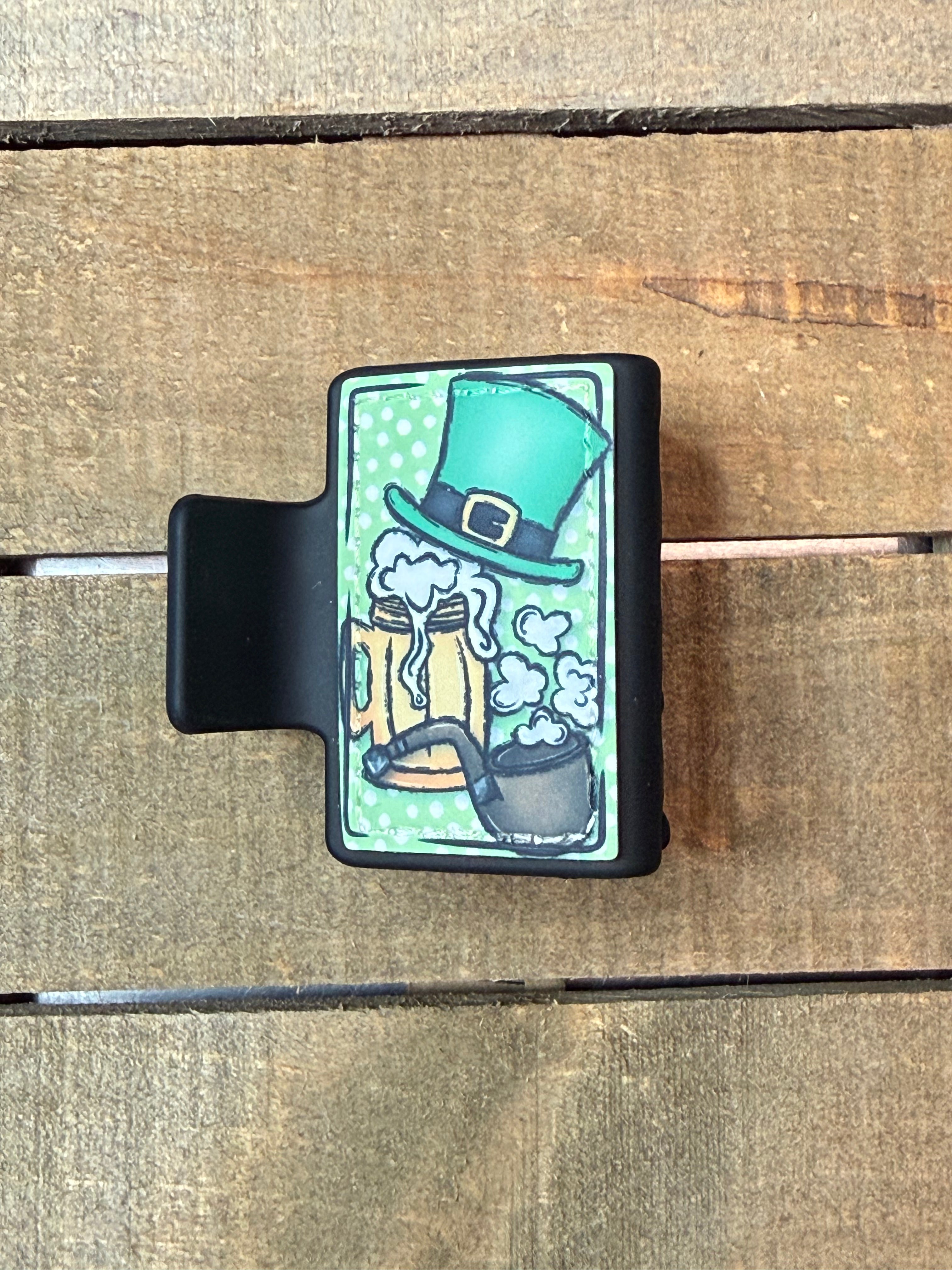 St. Patrick’s Day Hair Claw Clip – Festive Lucky Shamrock Design