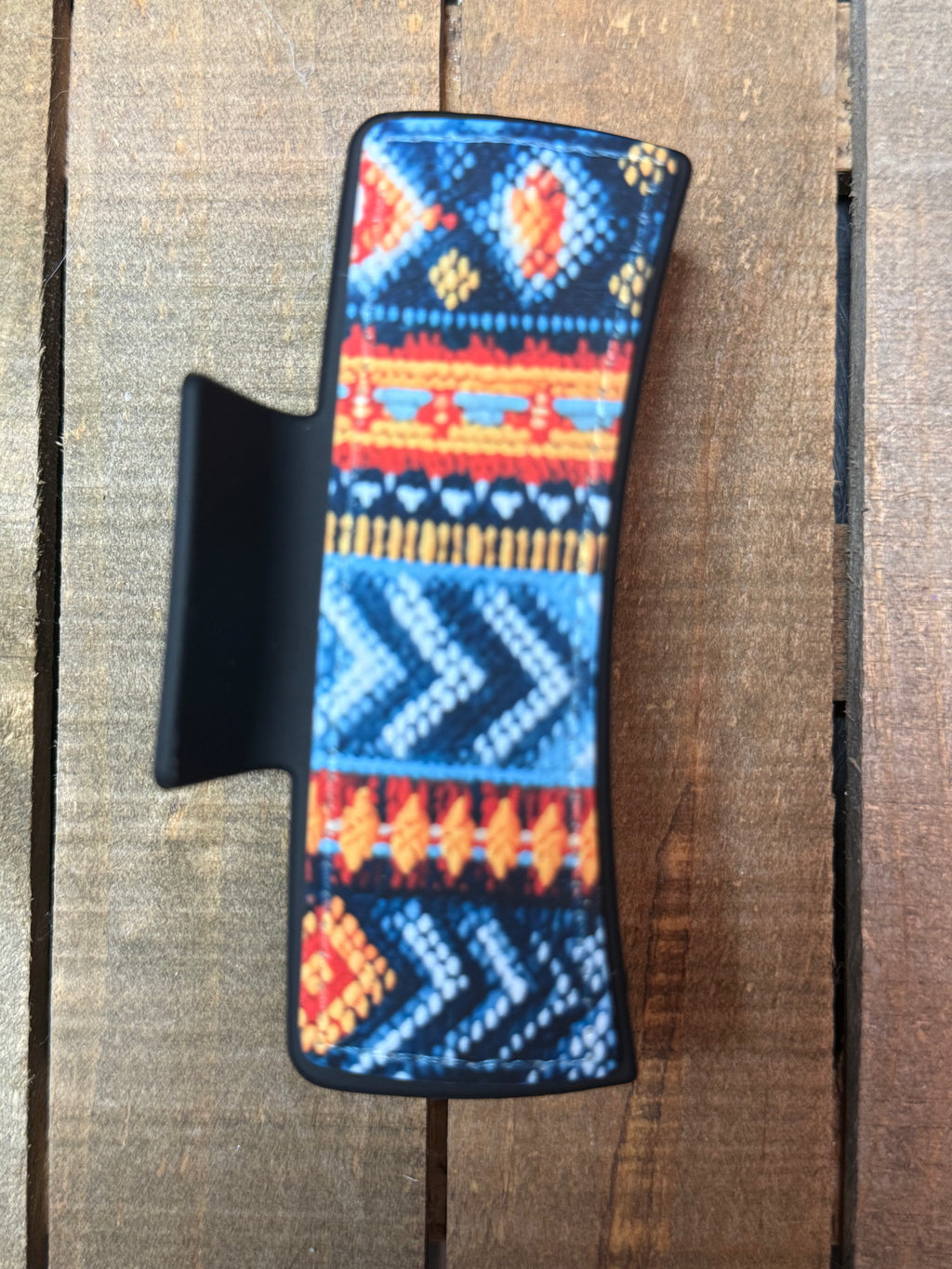 Aztec Pattern Hair Claw Clip | Southwestern Boho Hair Clip | Strong Hold Claw Clip