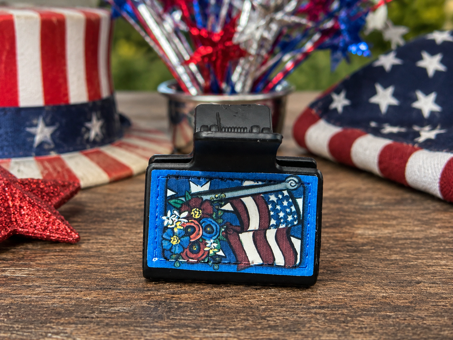 Patriotic Hair Claw Clip Set – 4th of July Hair Accessories