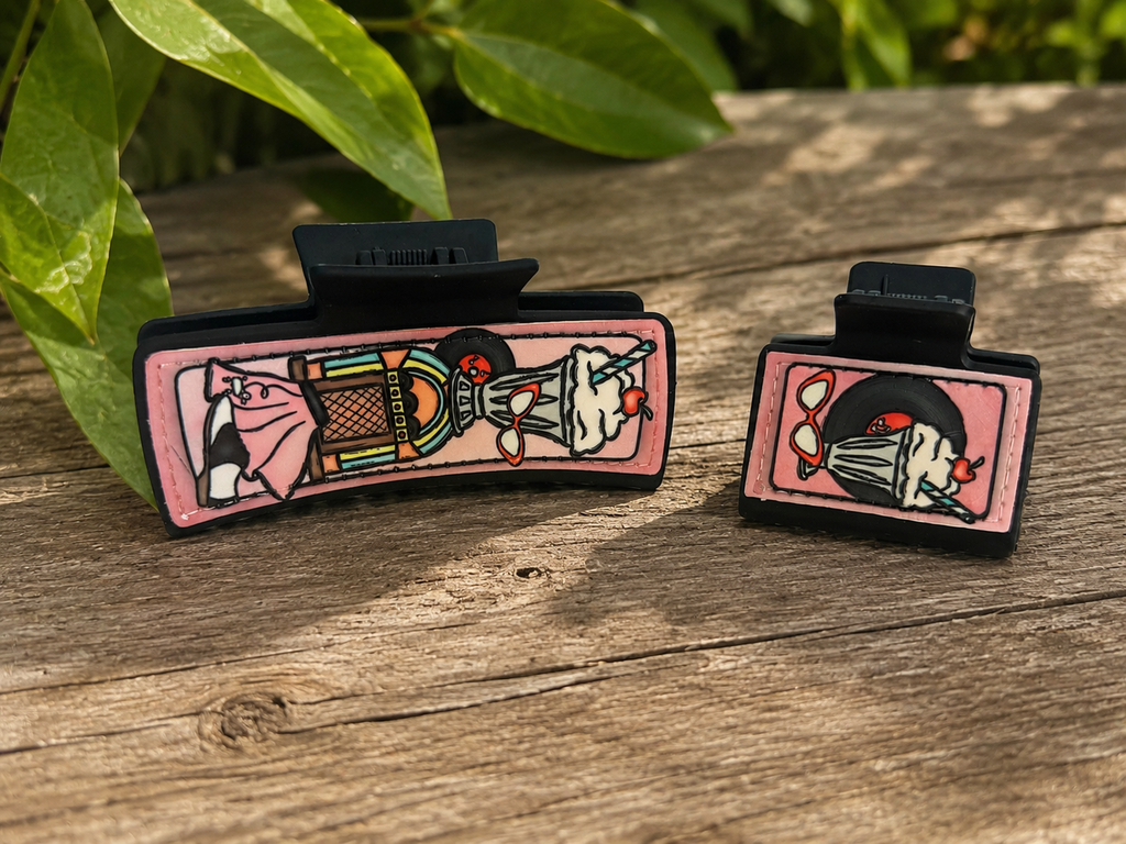 Retro Diner Hair Claw Clip