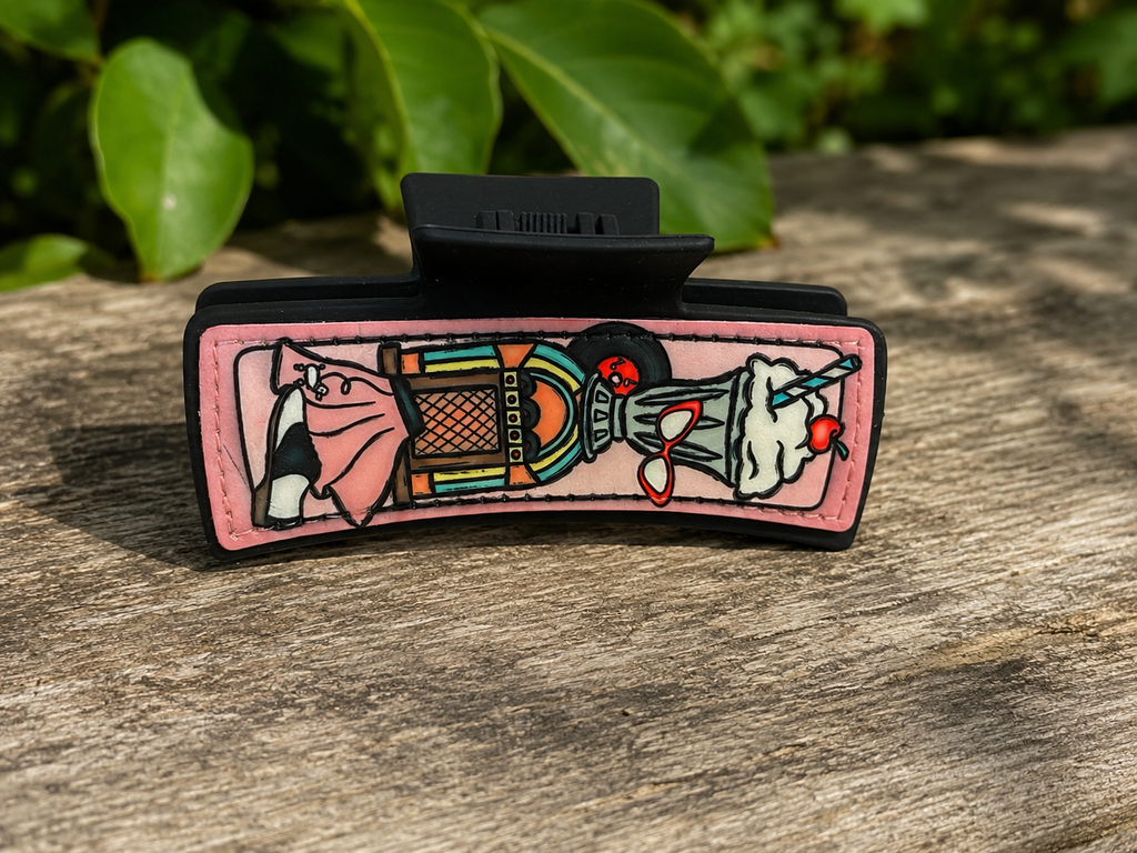 Retro Diner Hair Claw Clip