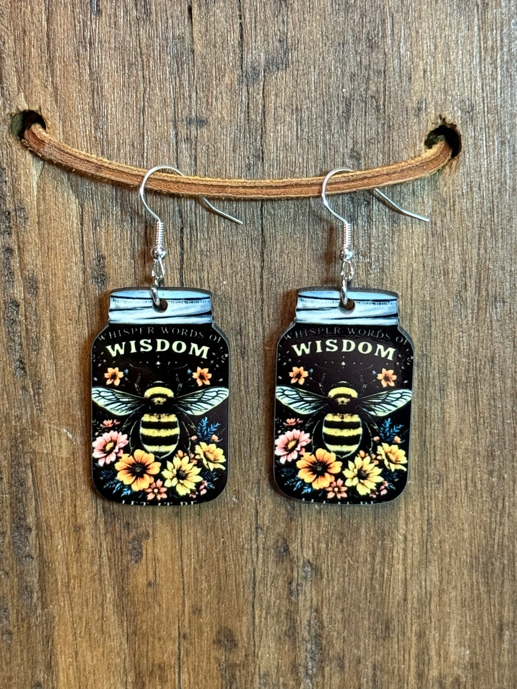 Whisper Words of Wisdom Bee Earrings | Floral Bee Earrings