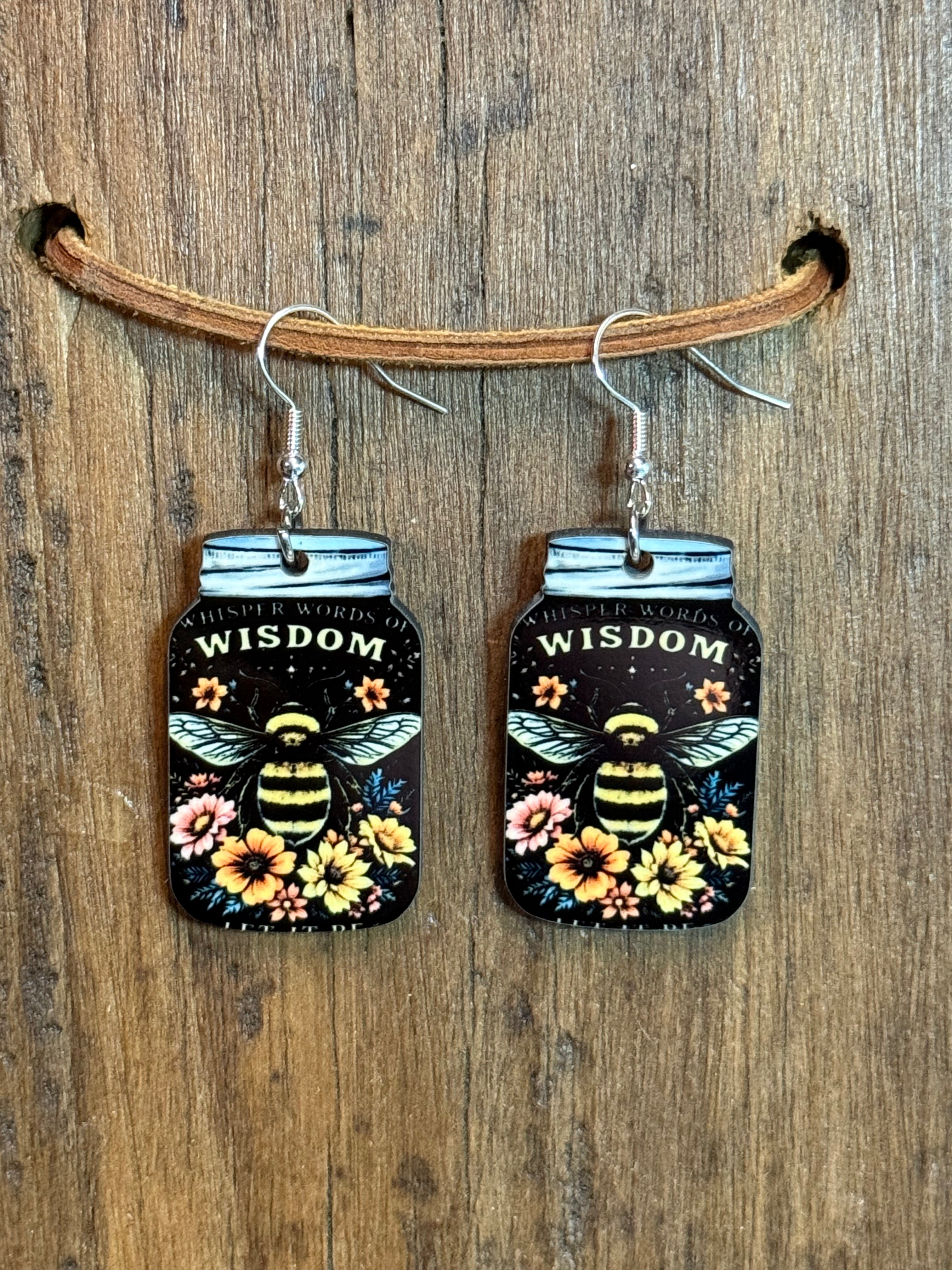 Whisper Words of Wisdom Bee Earrings | Floral Bee Earrings