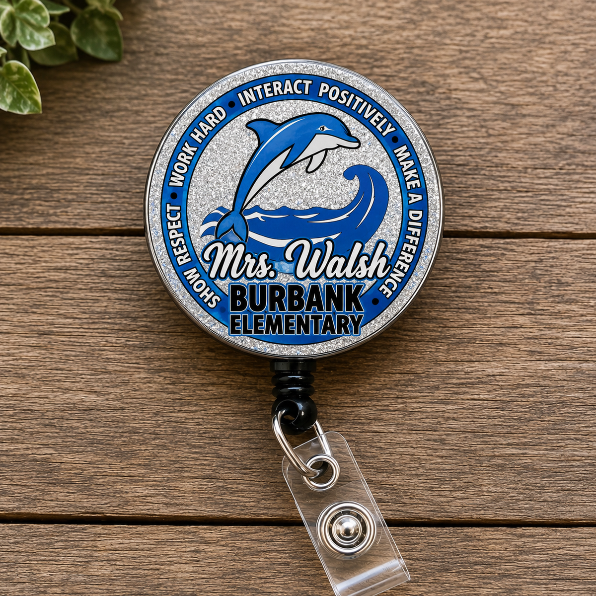 Custom School Badge Reel – Personalized Teacher & Staff Badge Holder