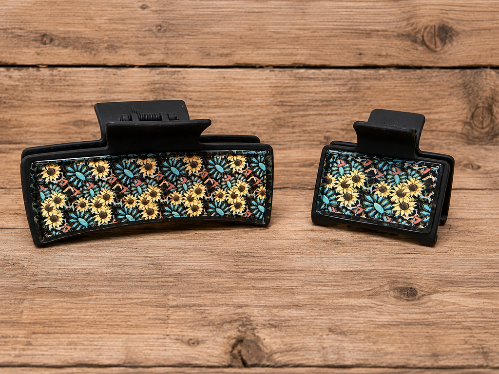 Sunflower Floral Hair Claw Clip