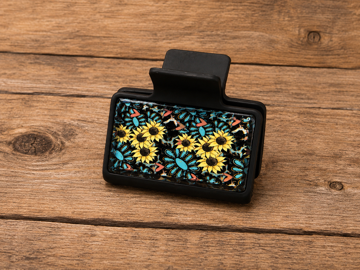 Sunflower Floral Hair Claw Clip