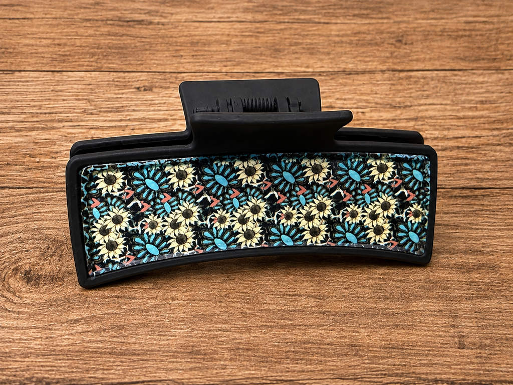 Sunflower Floral Hair Claw Clip