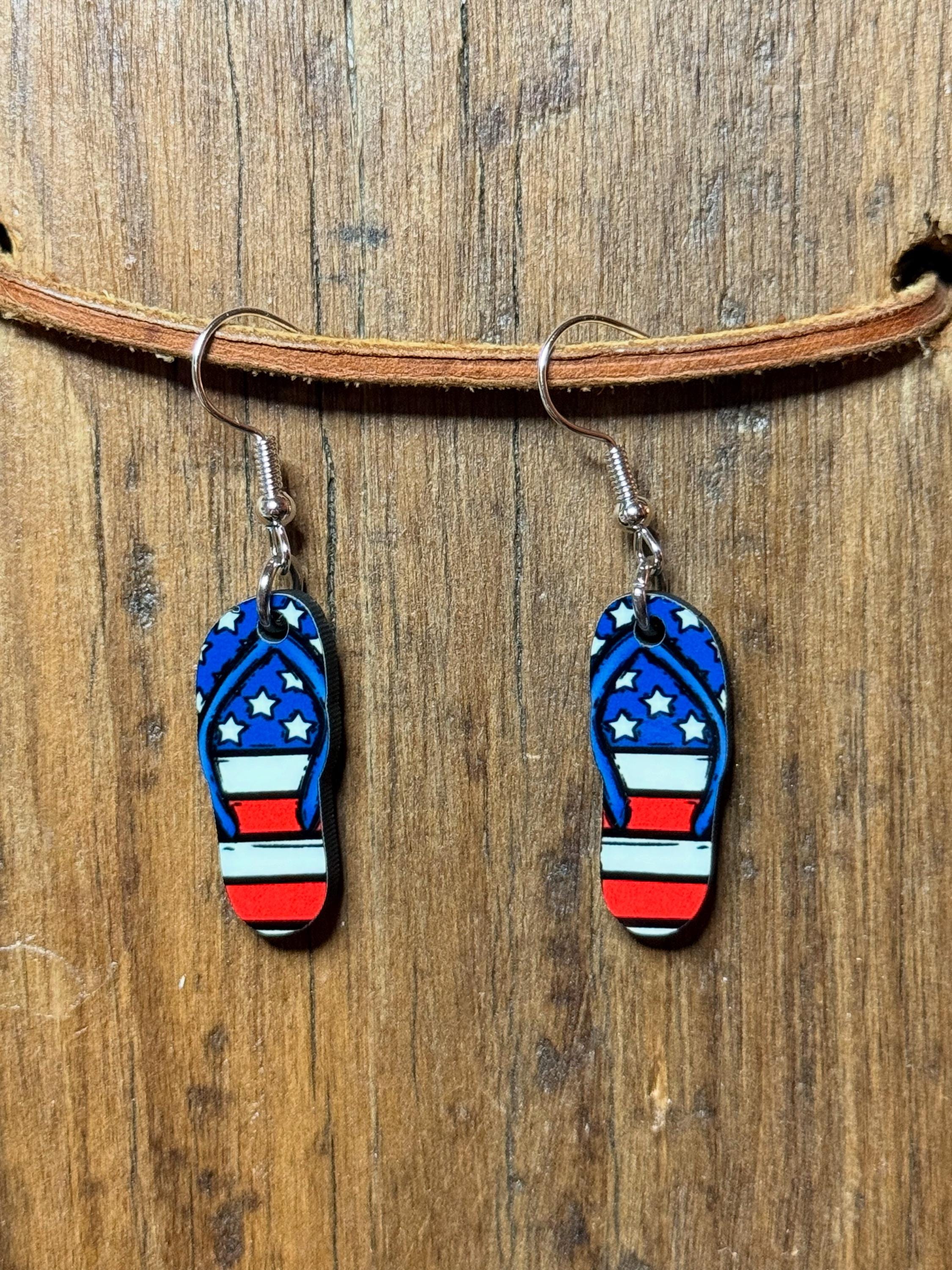 Americana Flip Flop Earrings