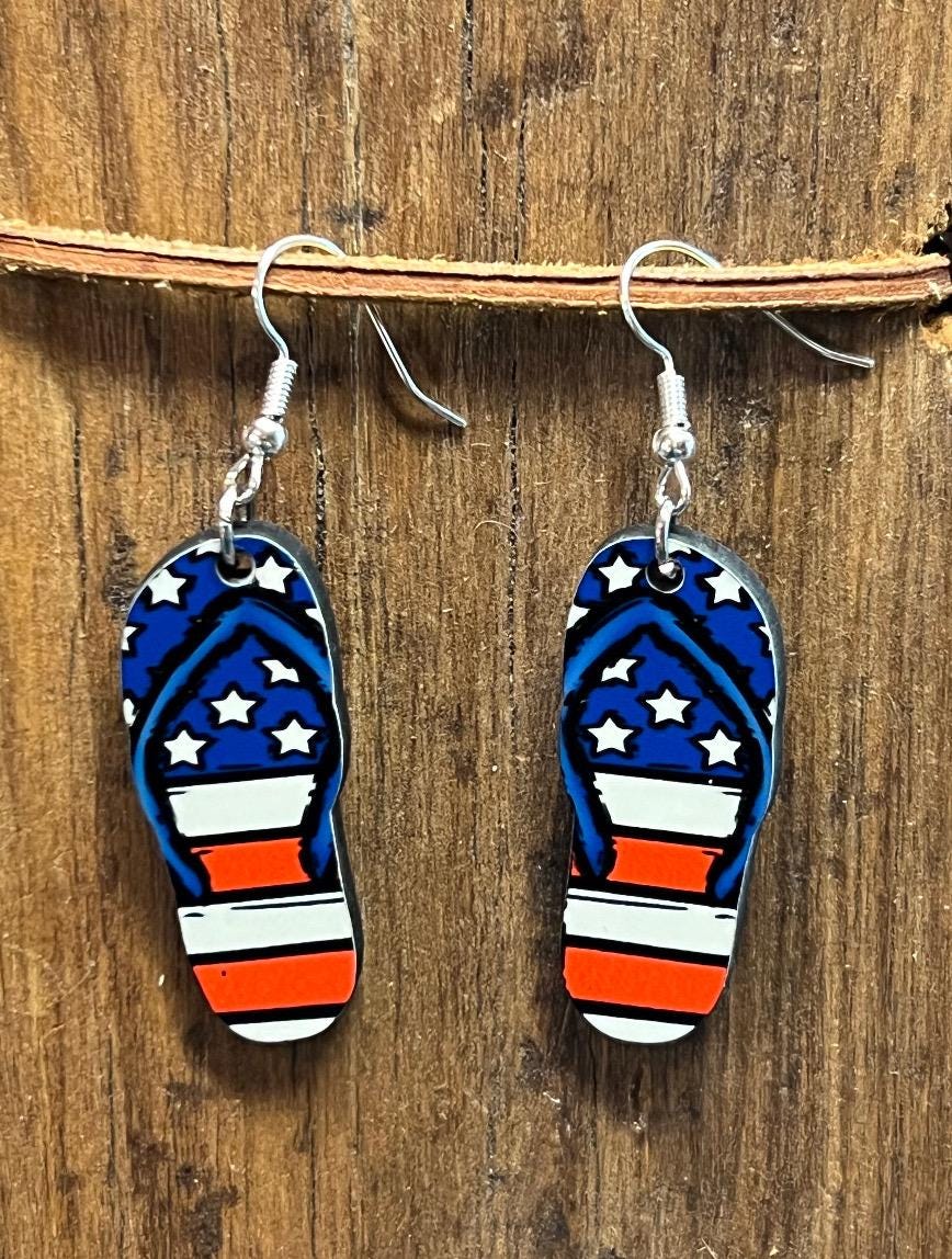 Americana Flip Flop Earrings